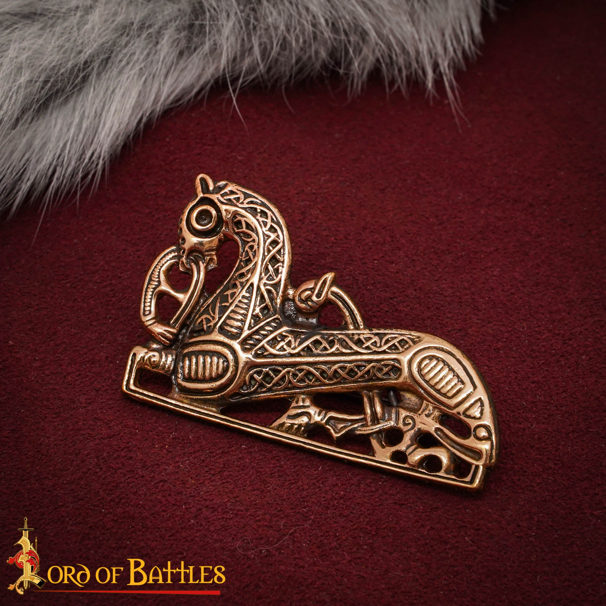 Imagen única de: Broche Vikingo con Forma de Caballo de Bronce Fundido a la Cera Perdida de los Siglos Ix-x