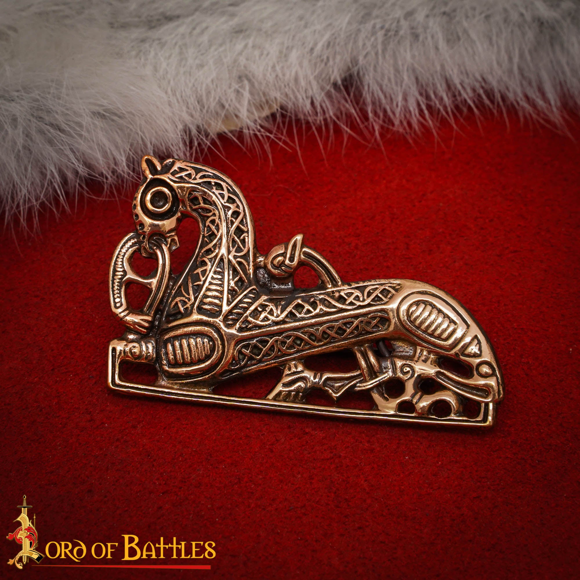 Imagen única de: Broche Vikingo con Forma de Caballo de Bronce Fundido a la Cera Perdida de los Siglos Ix-x
