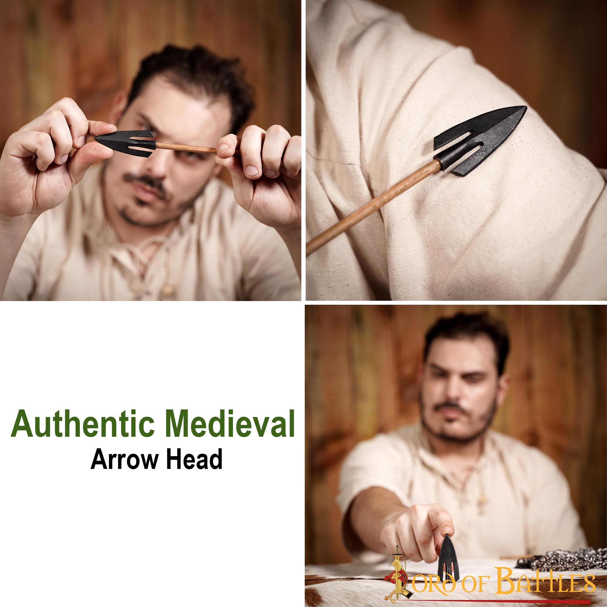 Imagen única de: Punta de Flecha Medieval de Cola de Golondrina Forjada a Mano en Hierro