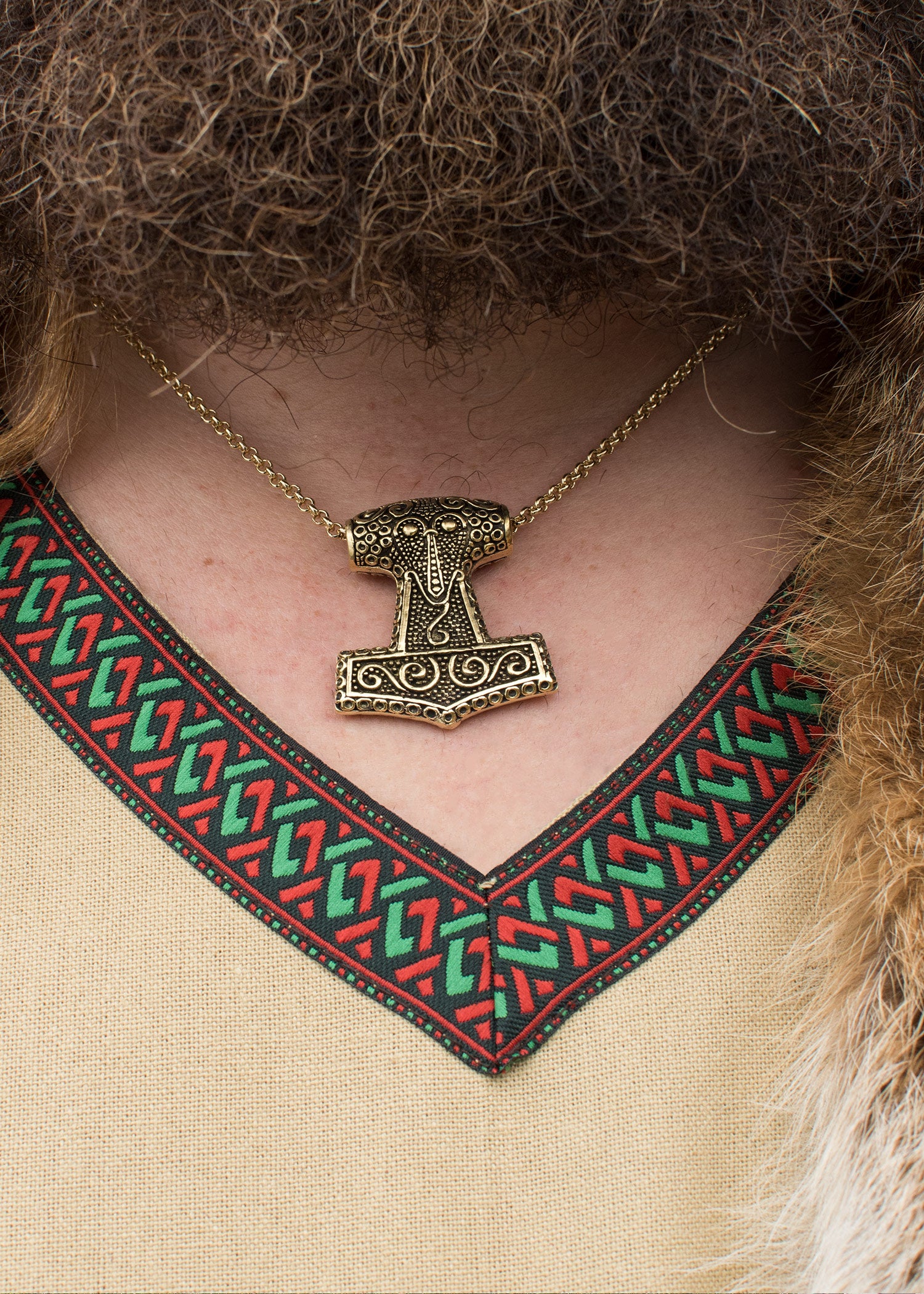 Imagen única de: Túnica Vikinga De Algodón, Beige