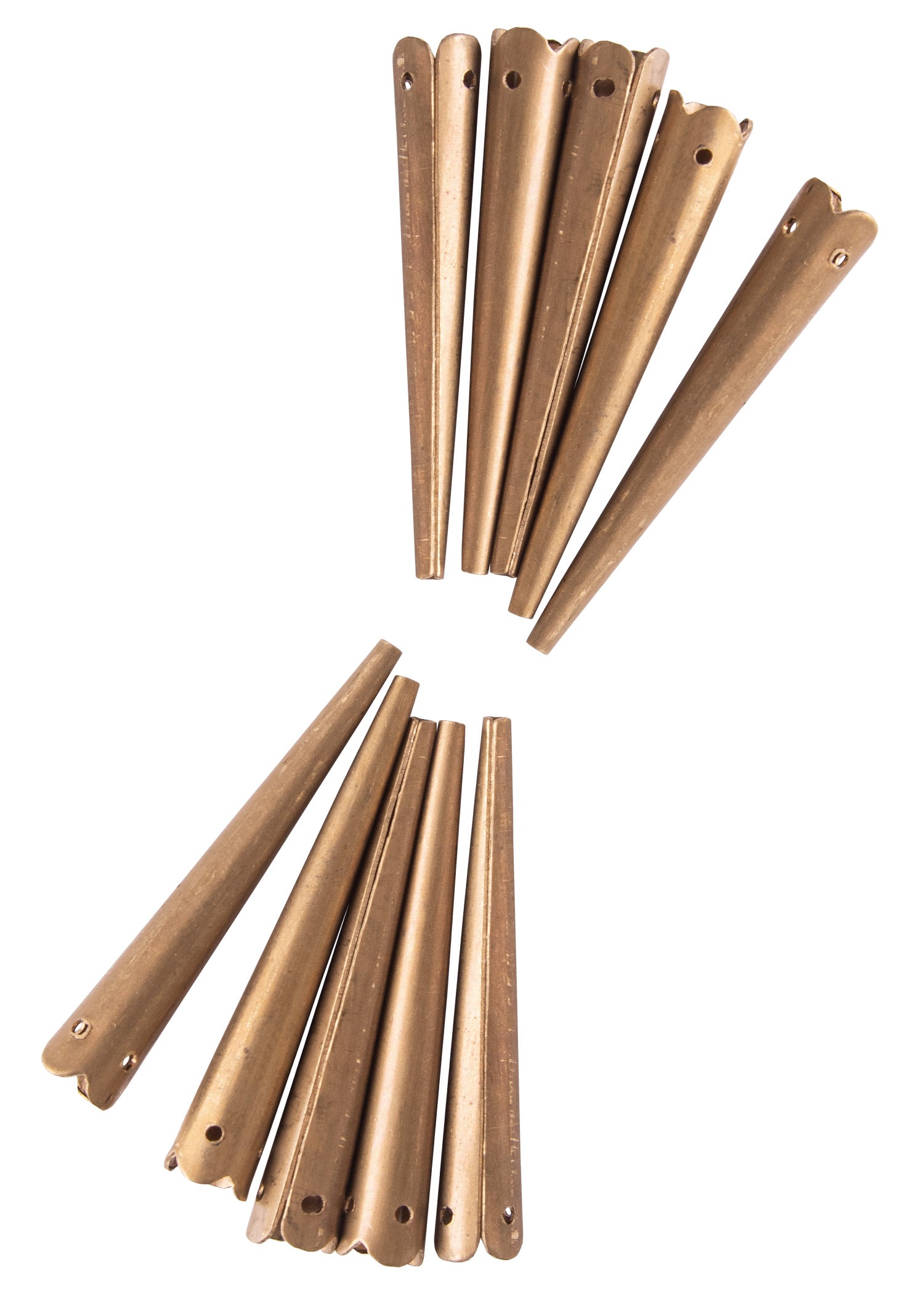 Imagen única de: Puntas De Nido De Latón, Con Corona, 10 Piezas