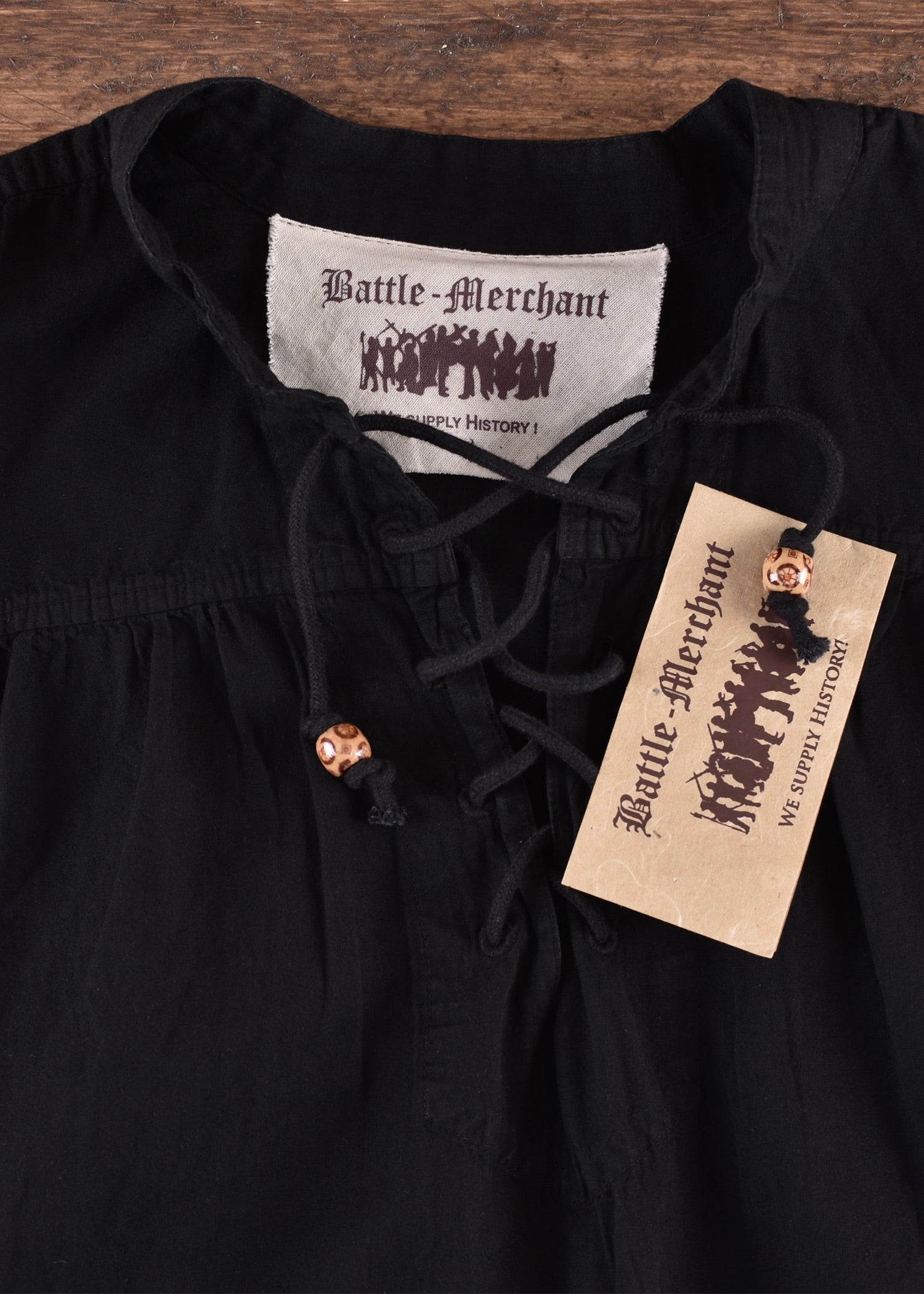Imagen única de: Camisa Medieval Ludwig, Negra