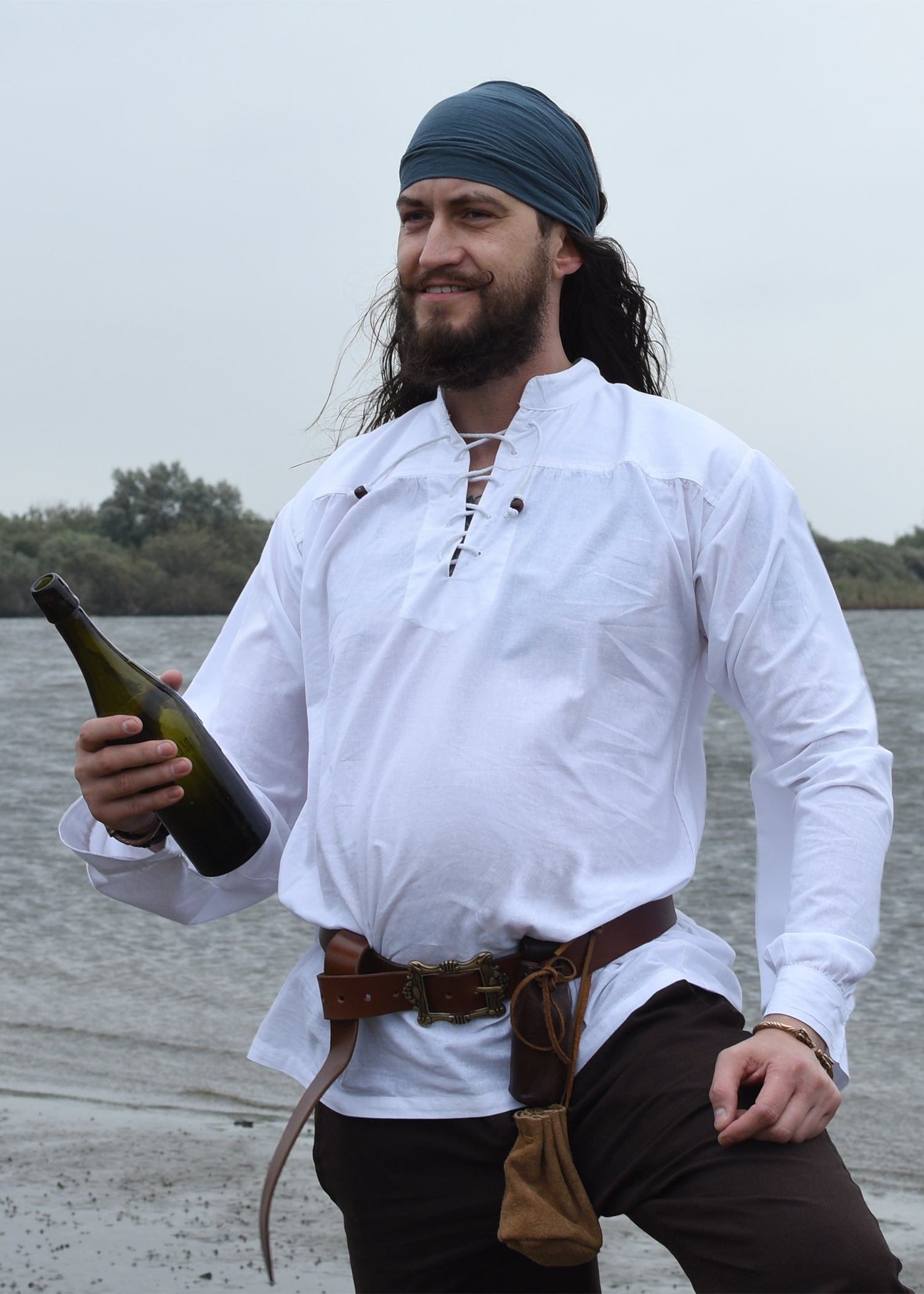 Imagen única de: Camisa Medieval Ludwig, Blanca