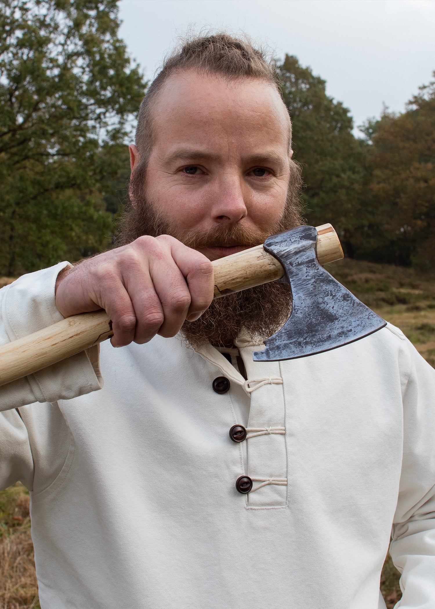 Imagen única de: Camisa Medieval Sin Cordones Wille, Natural