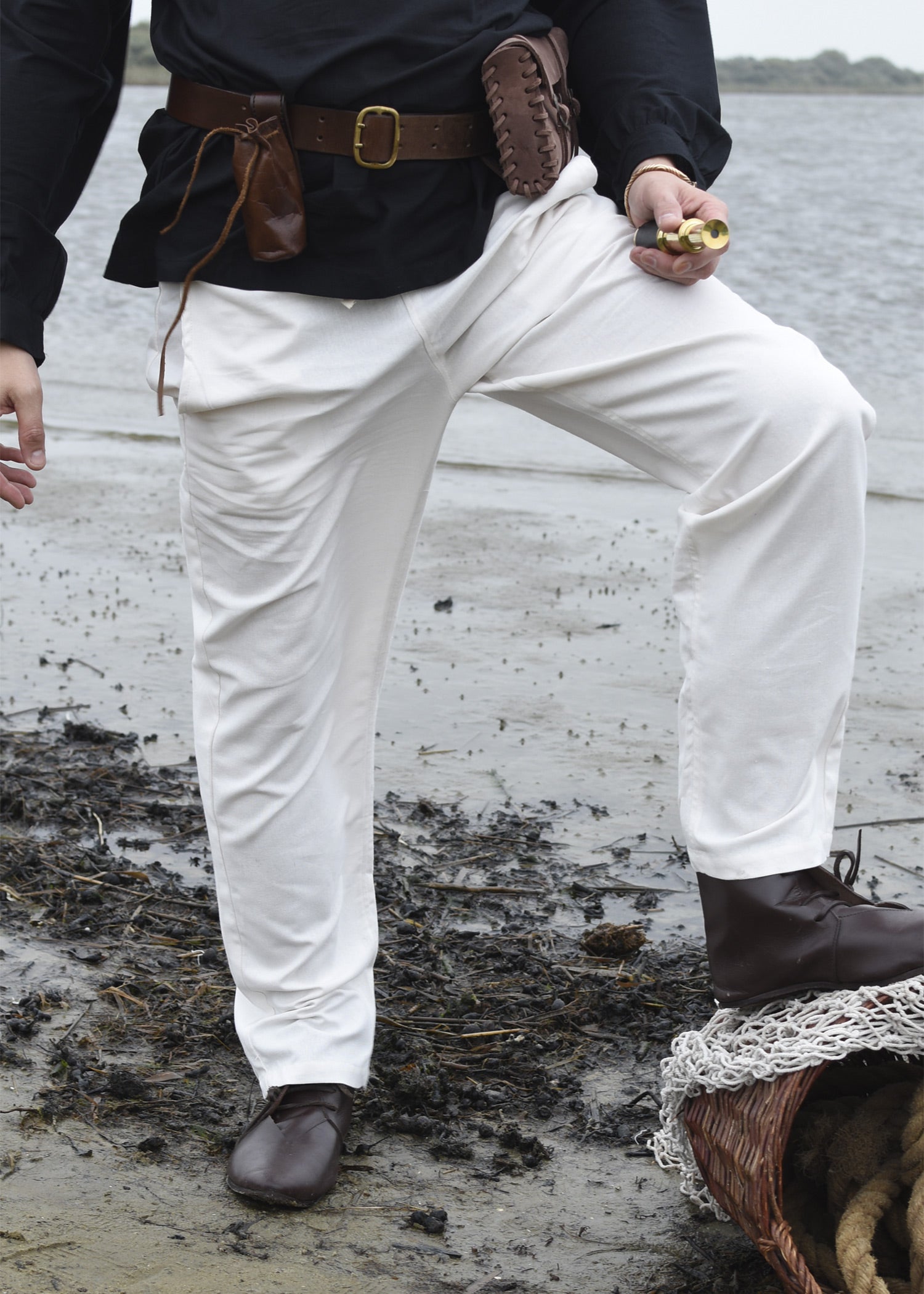 Imagen única de: Pantalón Medieval Sencillo Hagen, Natural