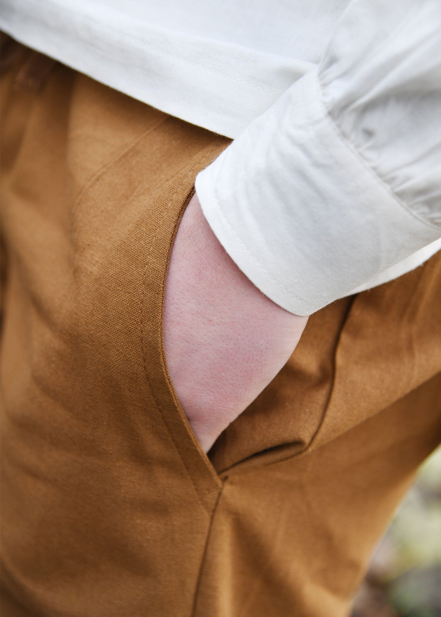 Imagen única de: Pantalón Medieval Sencillo Hagen, Beige Marrón