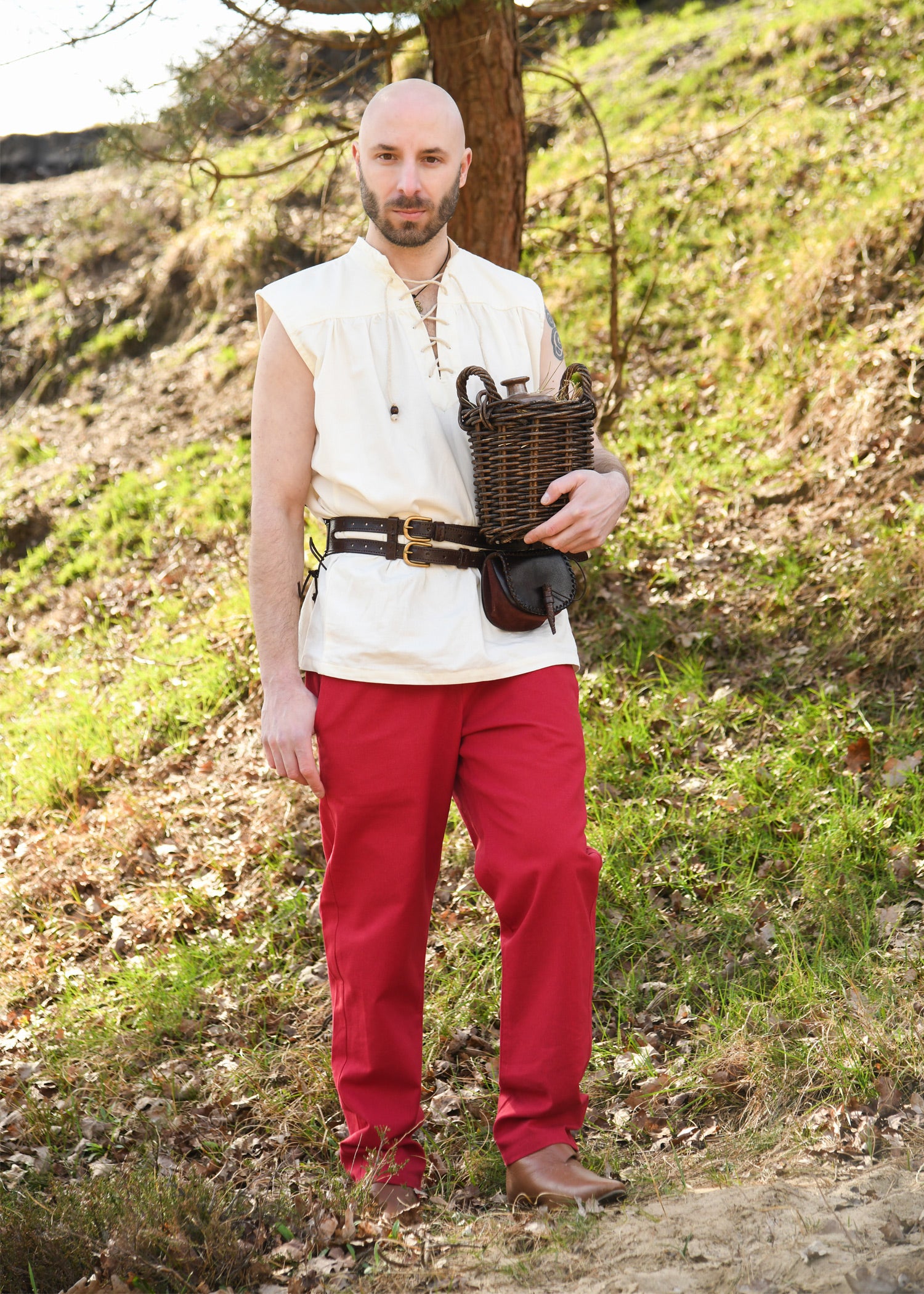 Imagen única de: Pantalón Medieval Sencillo Hagen, Rojo