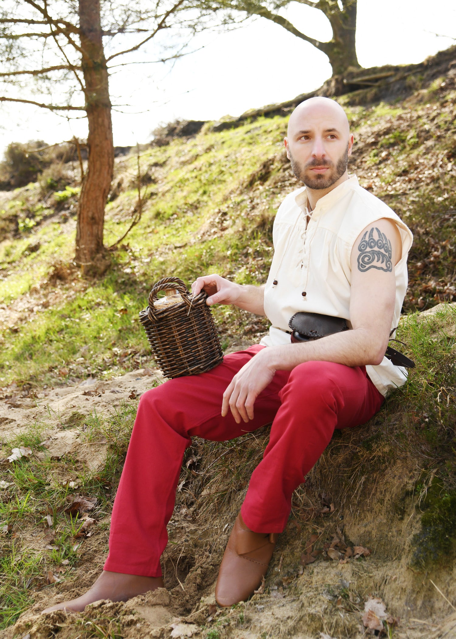 Imagen única de: Pantalón Medieval Sencillo Hagen, Rojo
