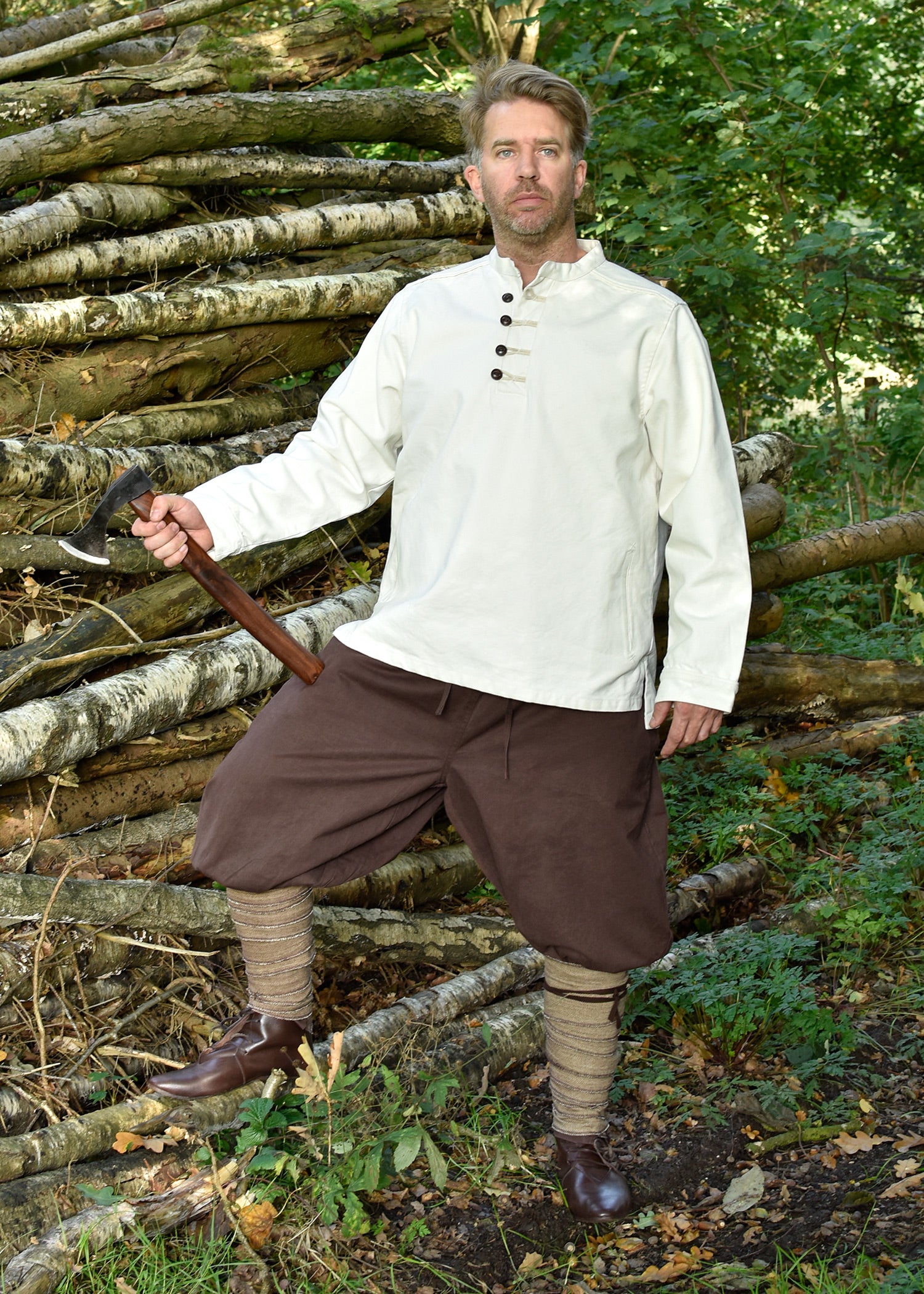 Imagen única de: Pantalón Vikingo / Pantalón De Junco Olaf, Marrón