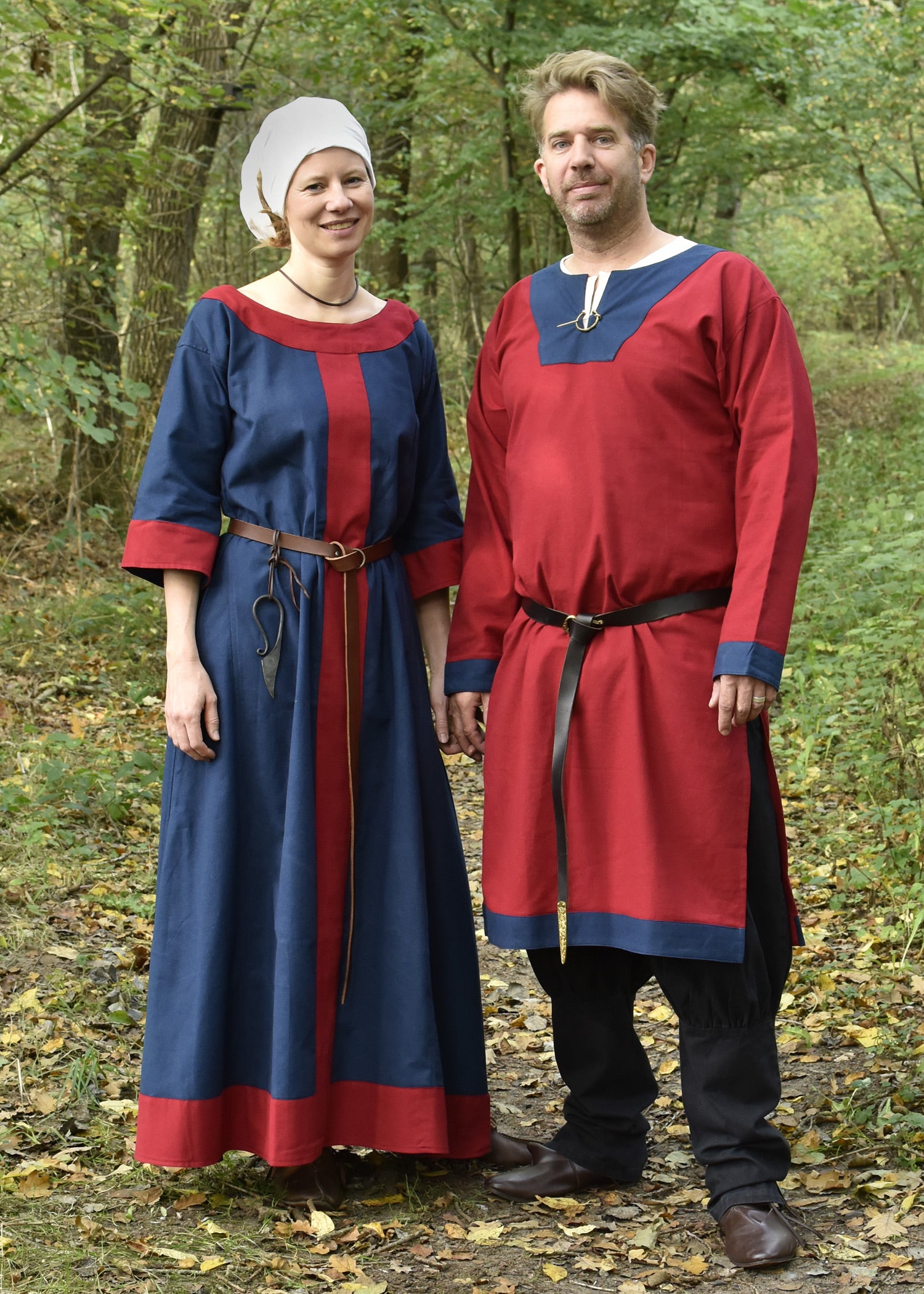 Imagen única de: Túnica Medieval Vallentin, Rojo/azul