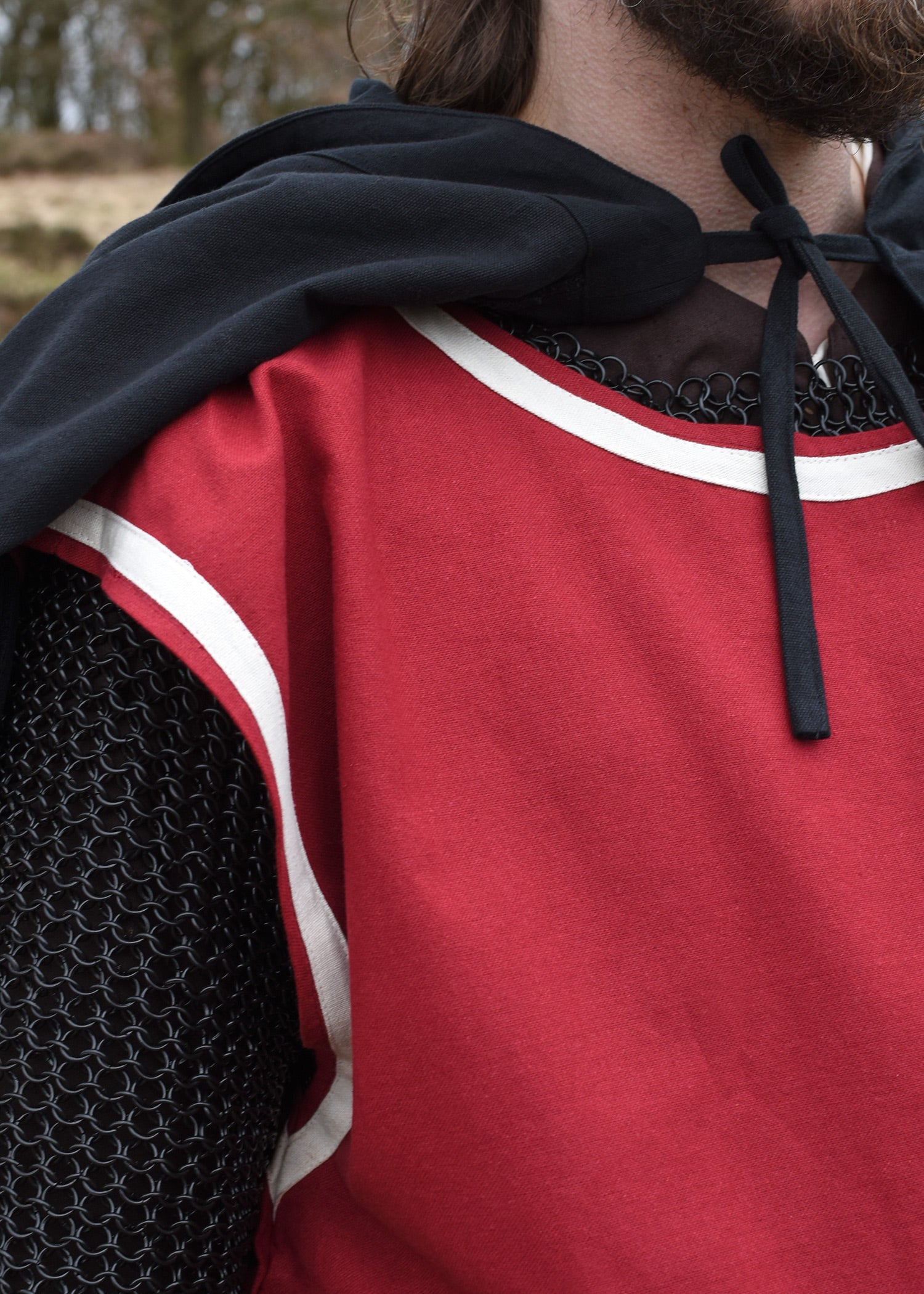 Imagen única de: Túnica Medieval Eckhart, Rojo/natural