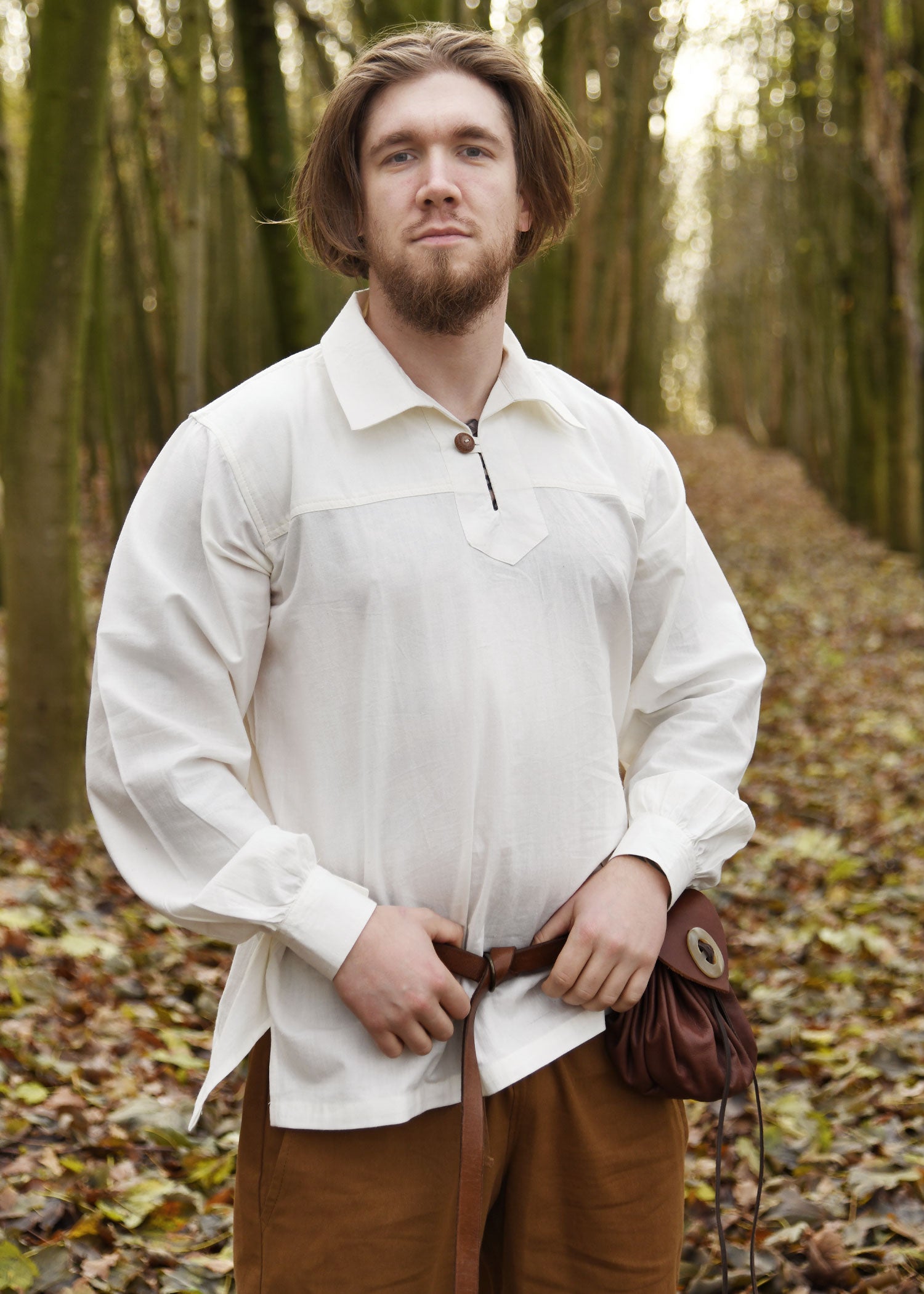 Imagen única de: Camisa De Caballero Medieval Götz, Natural