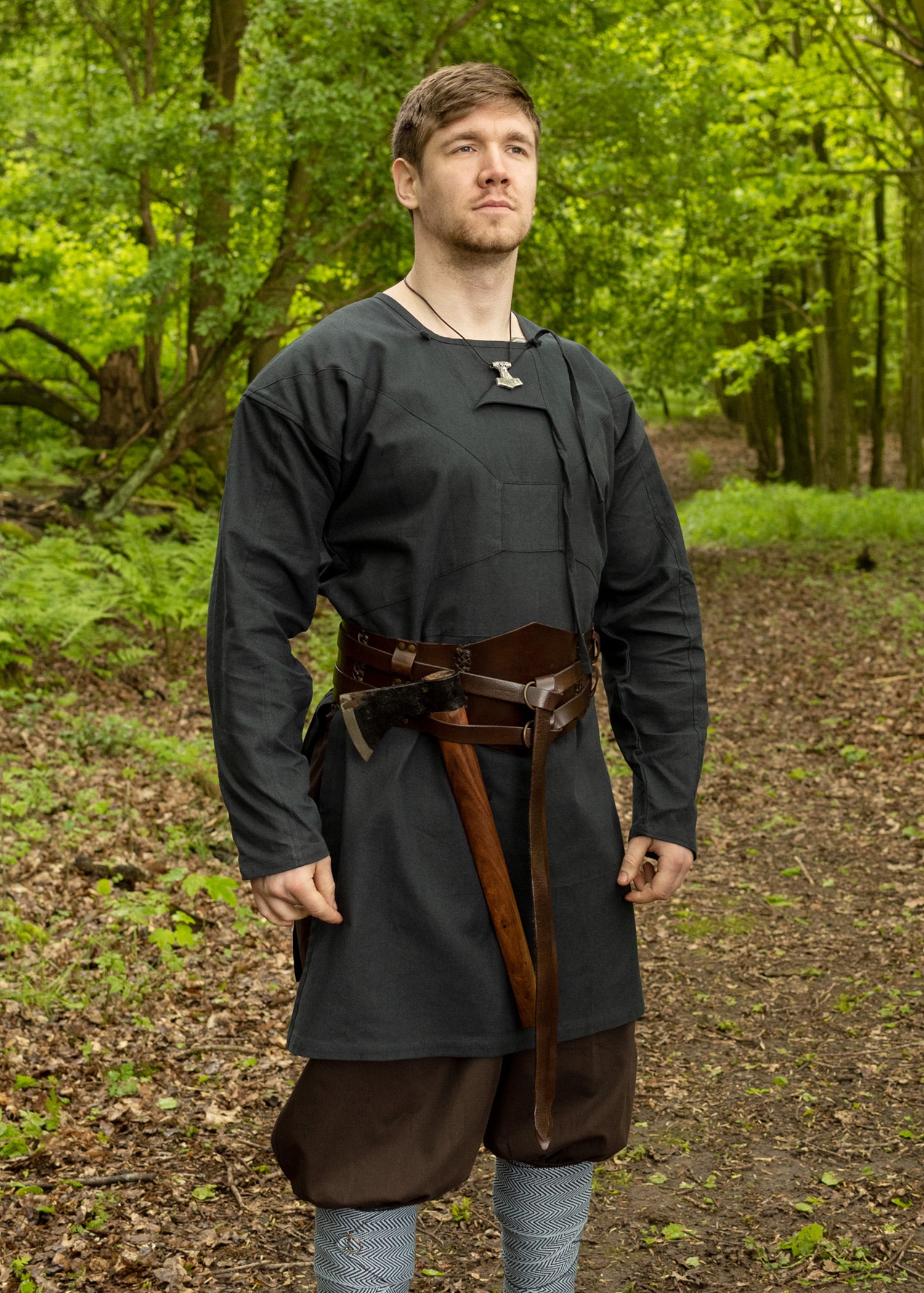 Imagen única de: Túnica Vikinga, Reconstrucción De Viborg, Azul Oscuro