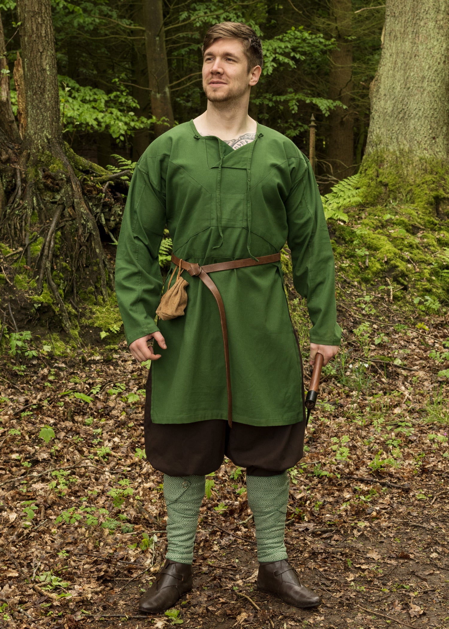 Imagen única de: Túnica Vikinga, Reconstrucción De Viborg, Verde