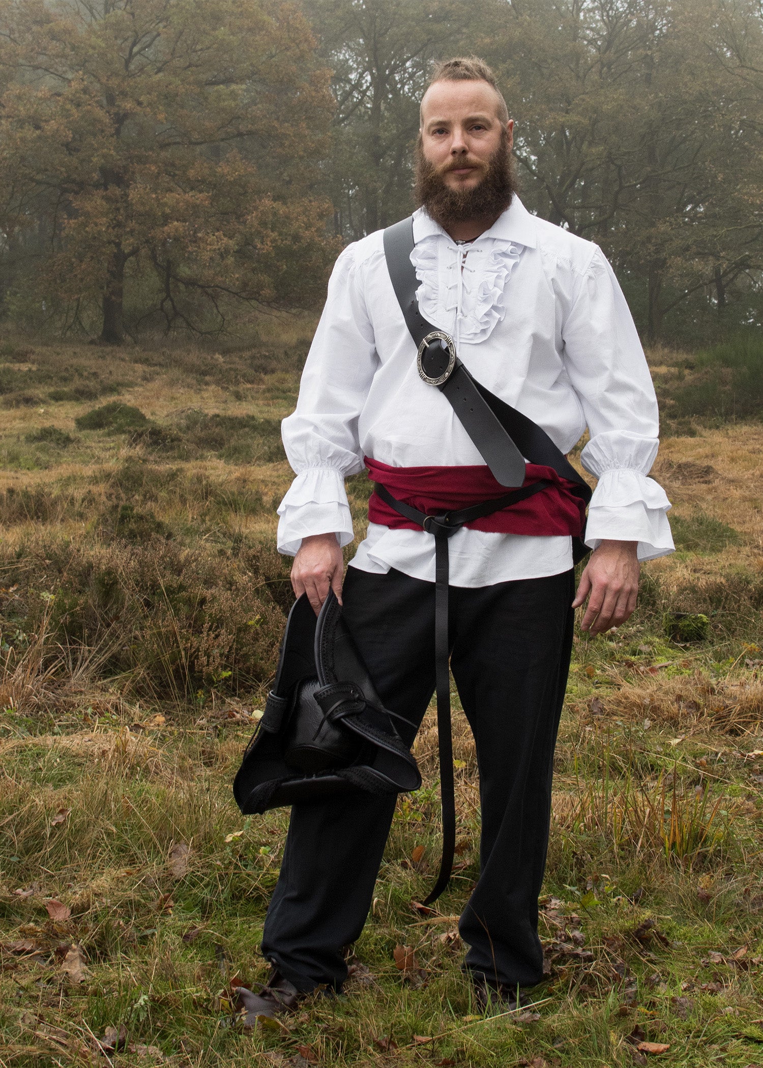 Imagen única de: Camisa Pirata Medieval Henry, Blanca