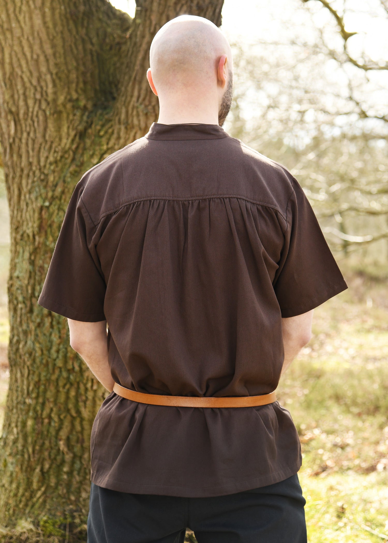 Imagen única de: Camisa Medieval Manga Corta Marrón