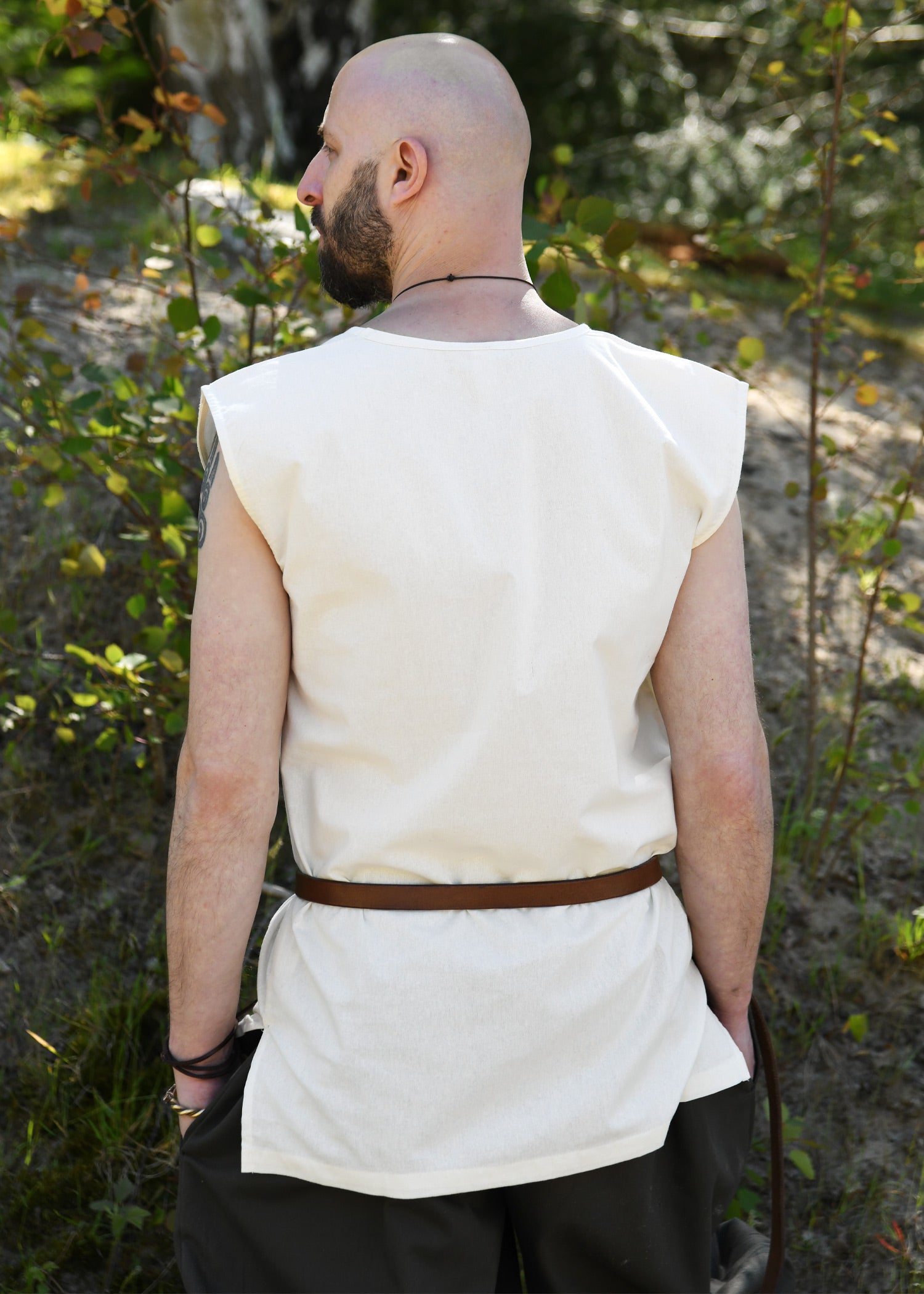 Imagen única de: Túnica Medieval Sencilla Clemente, Sin Mangas, Natural