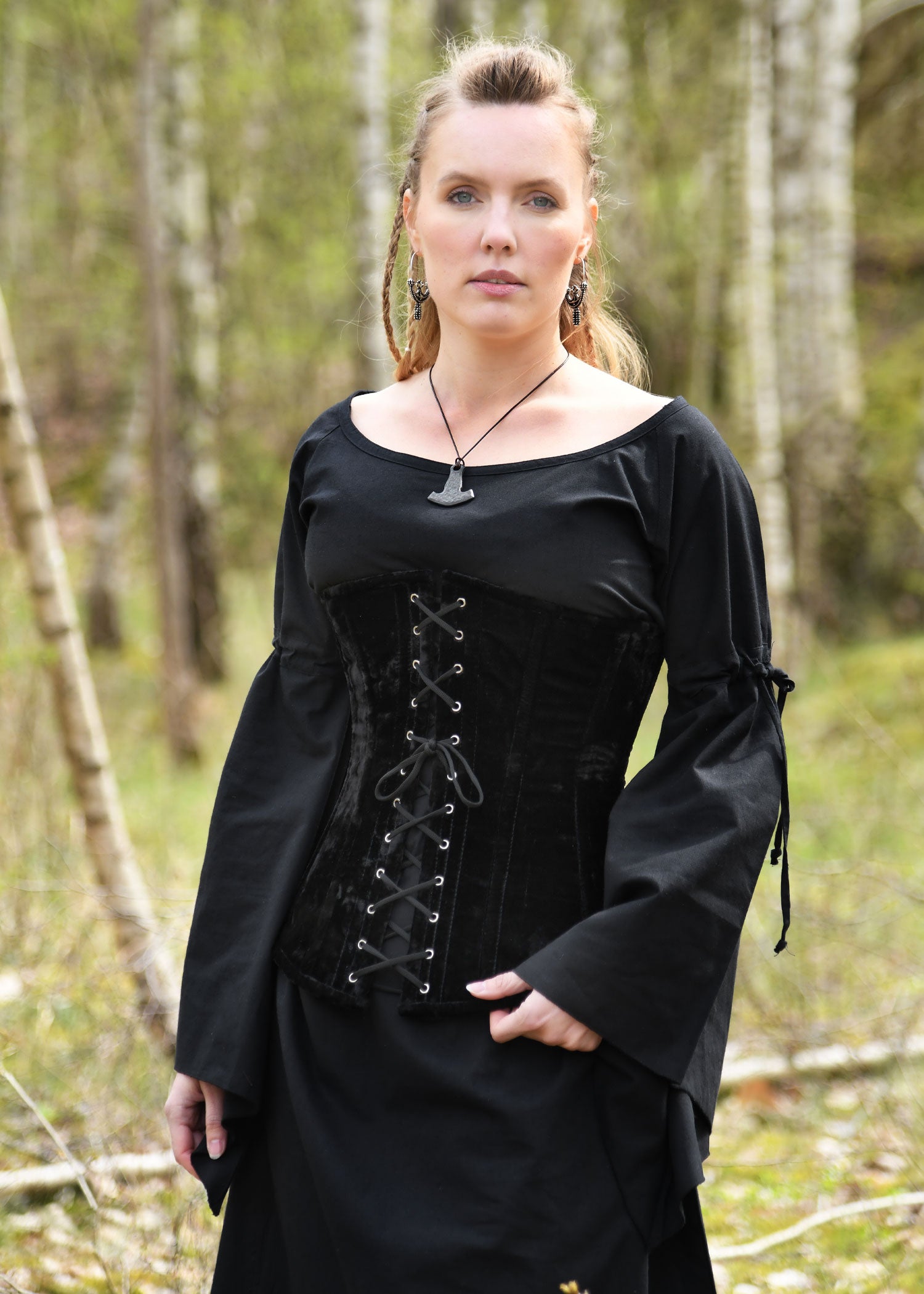 Imagen única de: Corsé De Terciopelo, Negro.