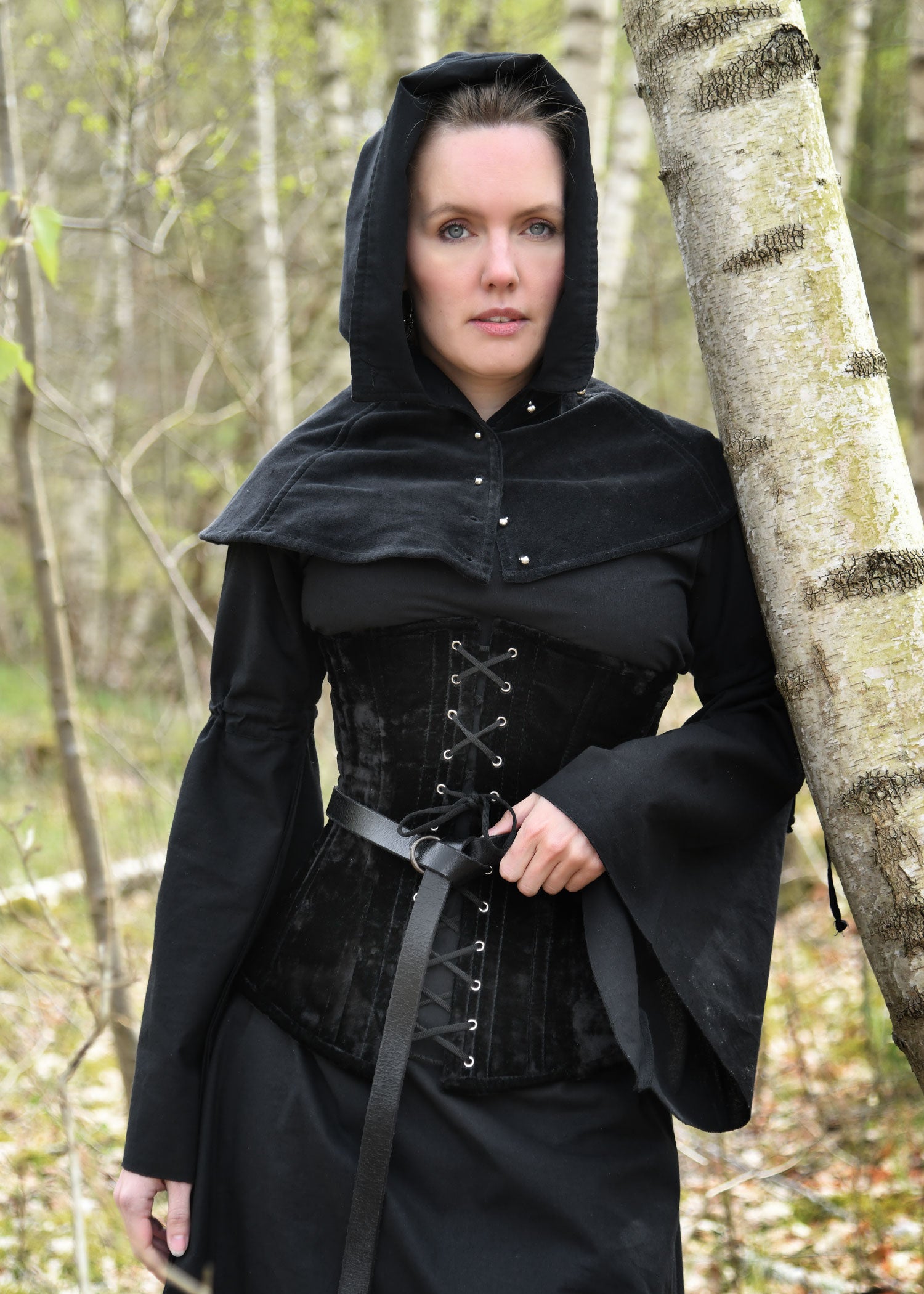 Imagen única de: Corsé De Terciopelo, Negro.