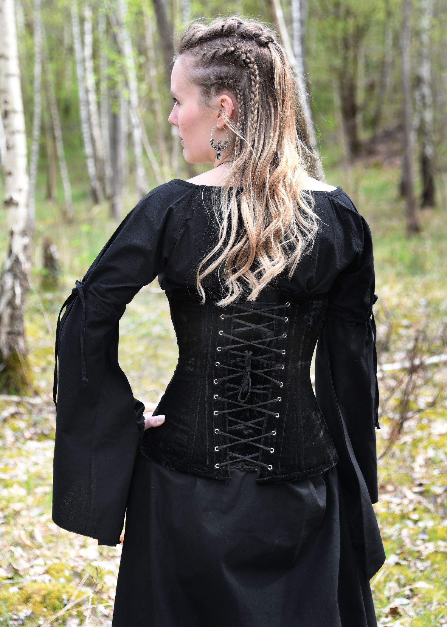 Imagen única de: Corsé De Terciopelo, Negro.