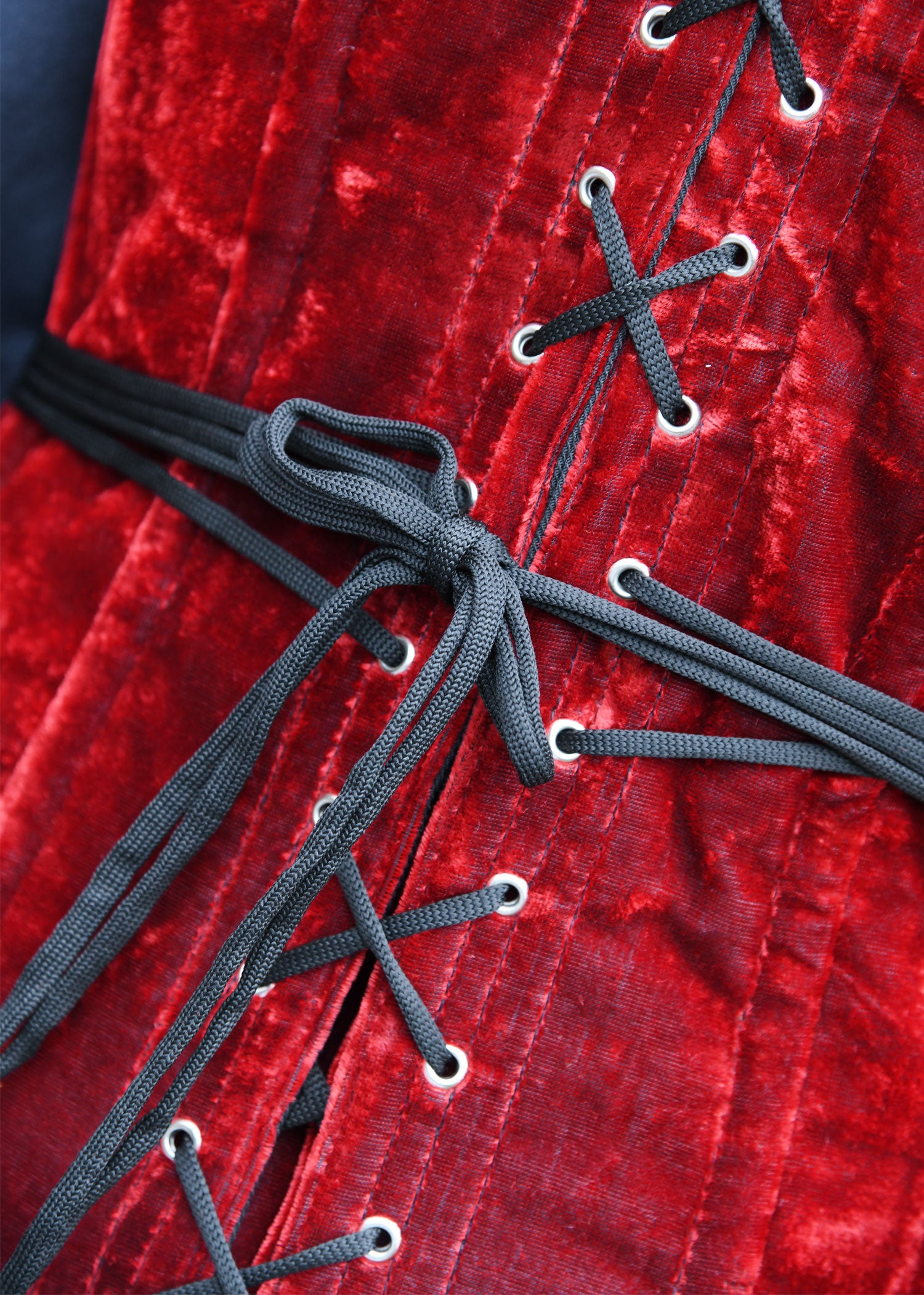 Imagen única de: Corsé De Terciopelo, Rojo