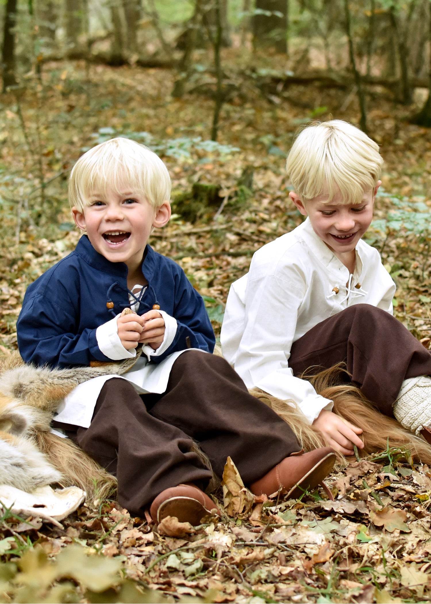 Imagen única de: Camisa Medieval Infantil Colin, Azul