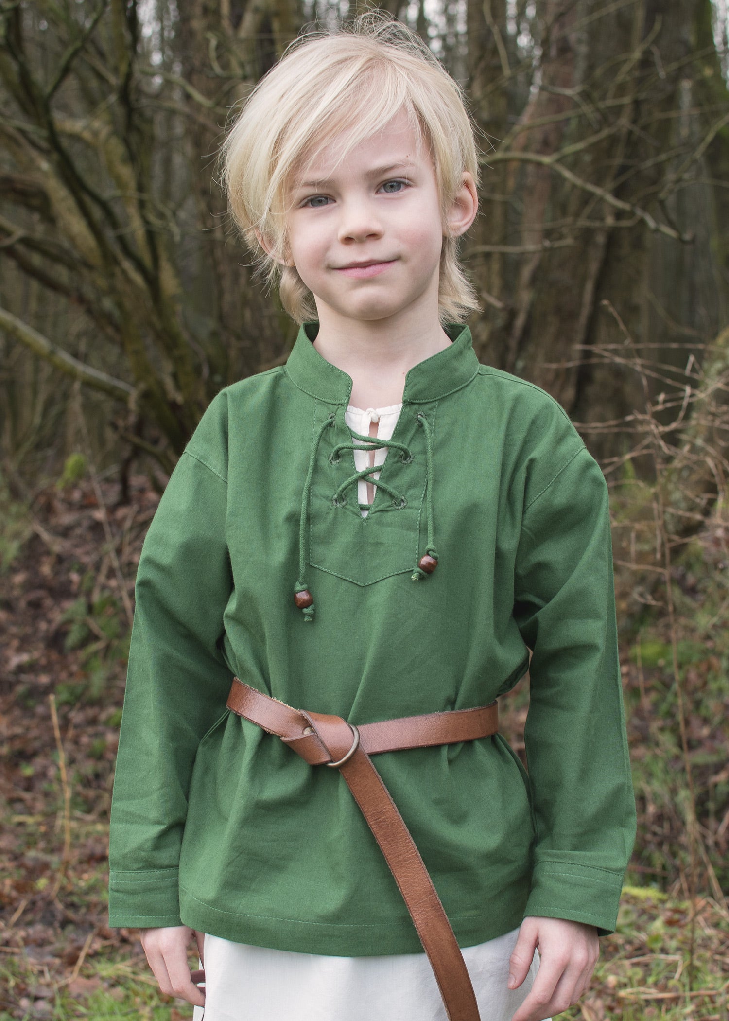 Imagen única de: Camisa Medieval Infantil Colin, Verde