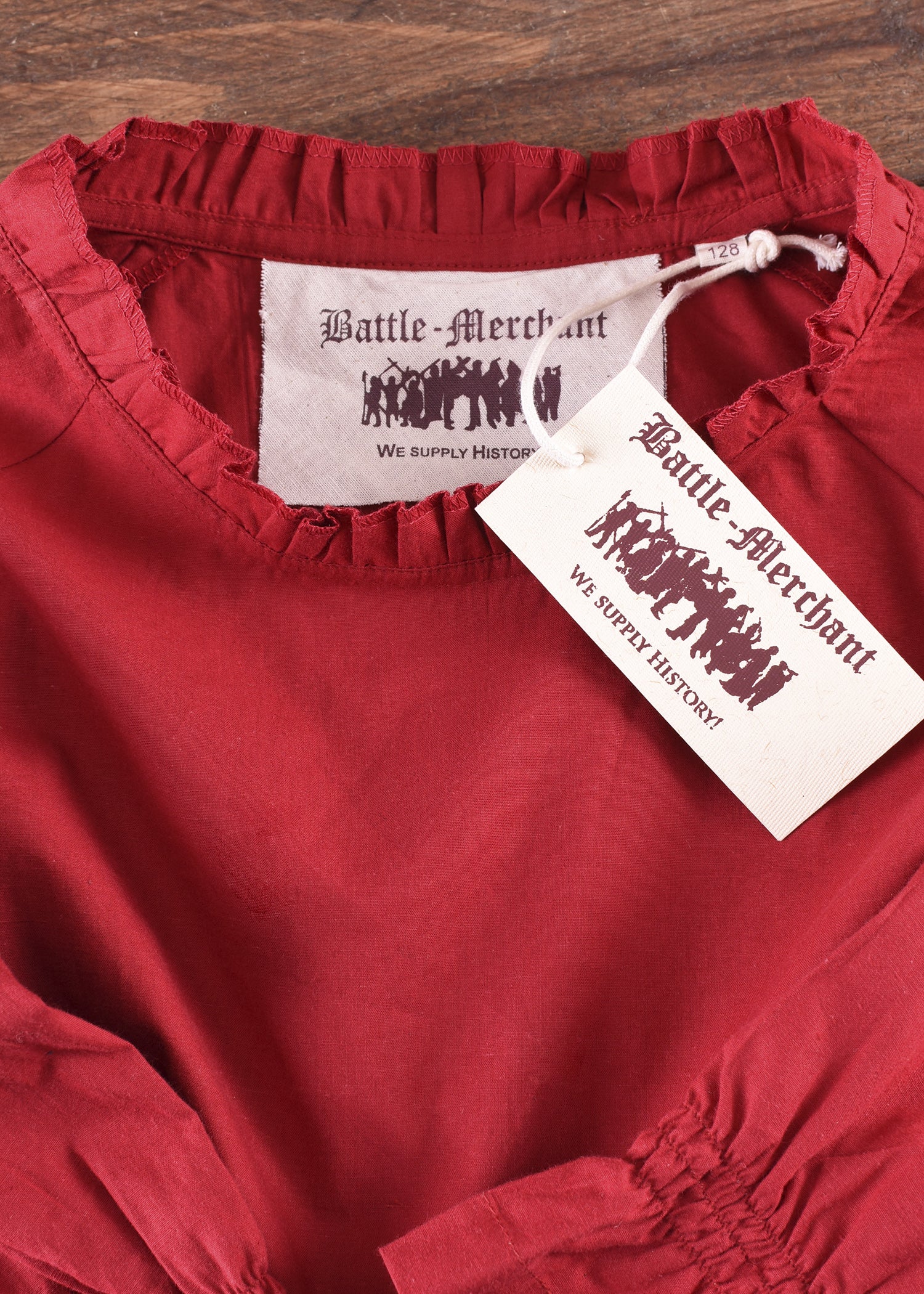 Imagen única de: Blusa Medieval Infantil Helena, Roja