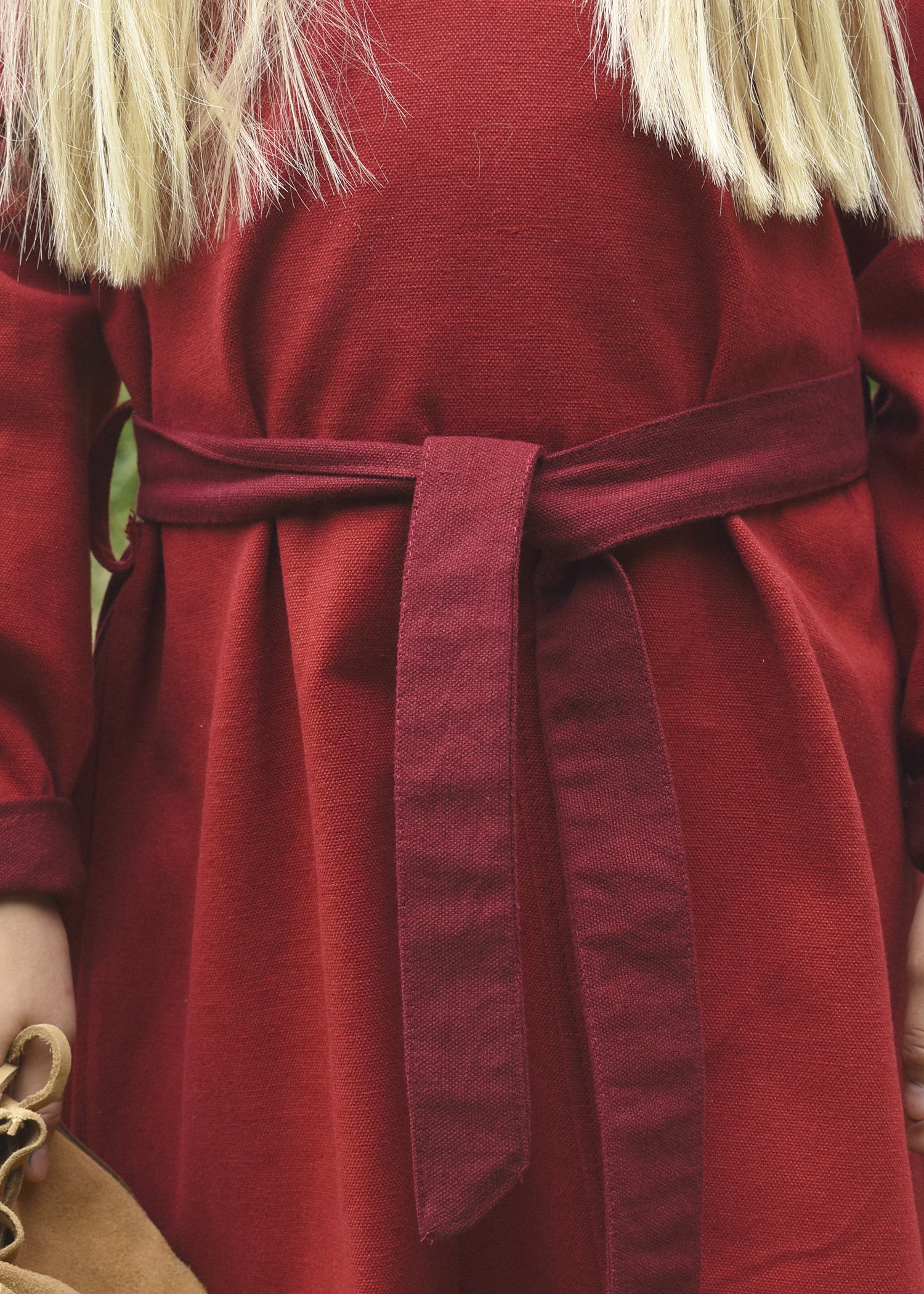 Imagen única de: Vestido Vikingo Infantil Solveig, Rojo/burdeos