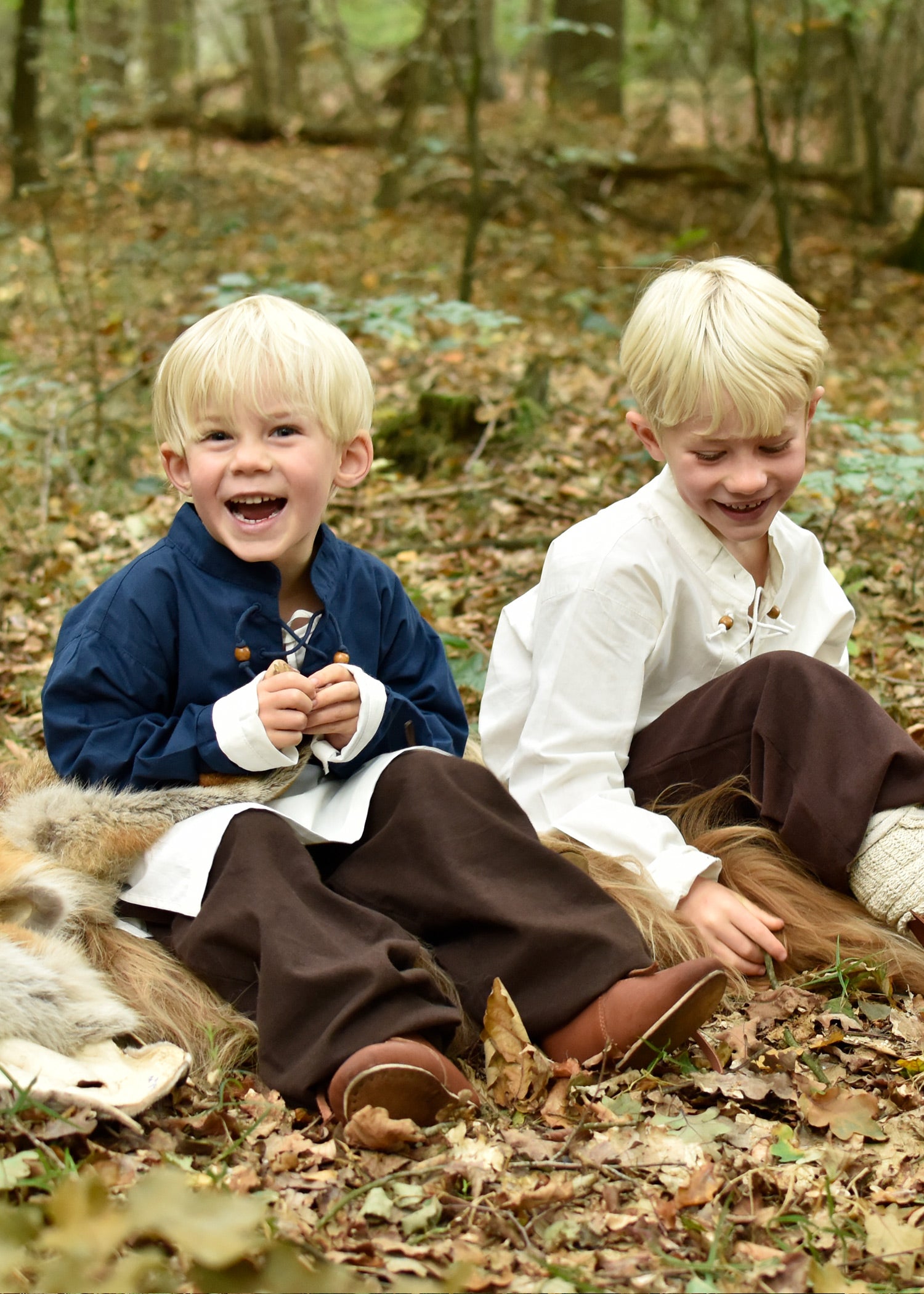 Imagen única de: Pantalón Ancho Medieval Para Niños Thore, Marrón
