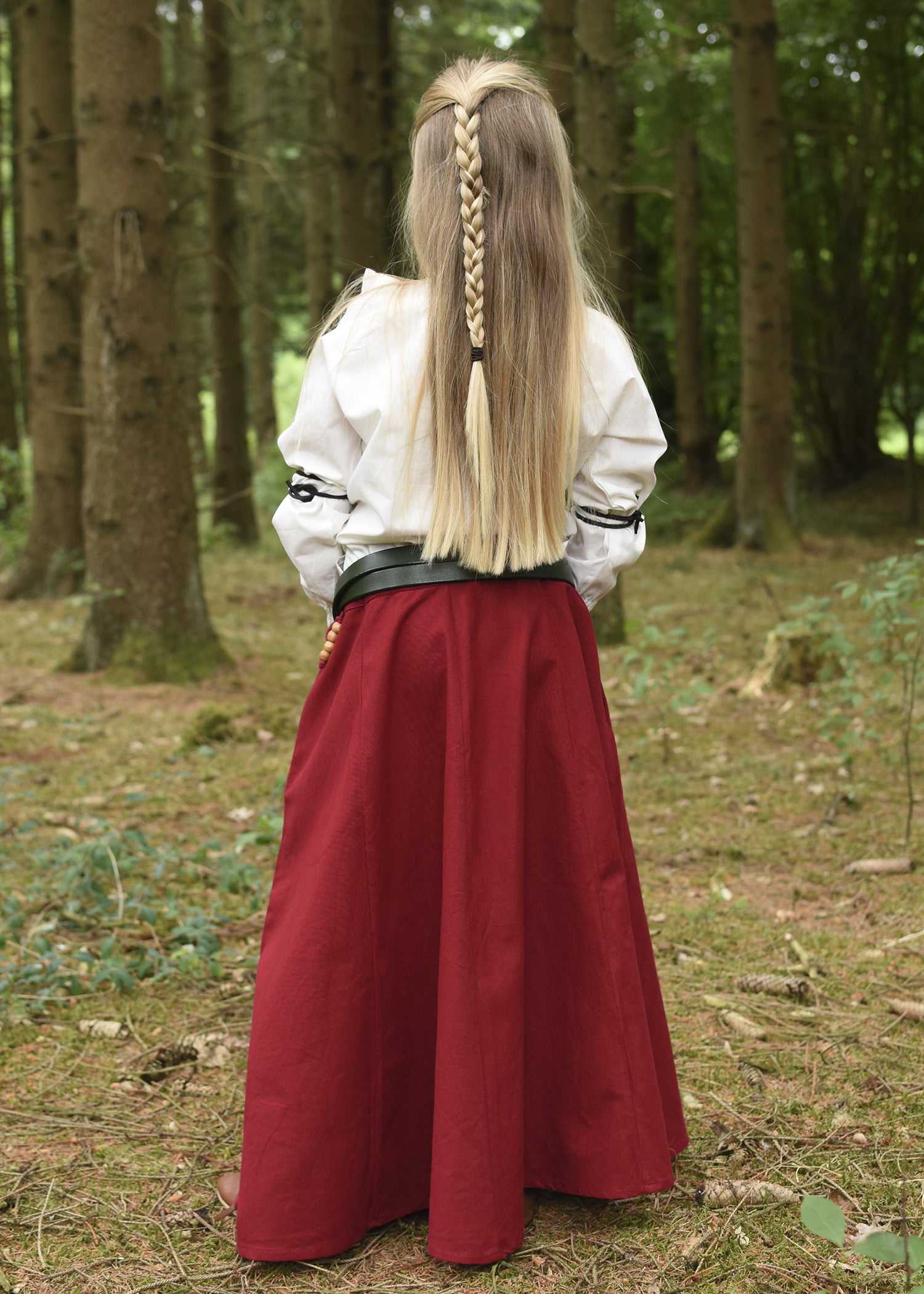 Imagen única de: Falda Medieval Infantil Lucia, De Vuelo, Roja