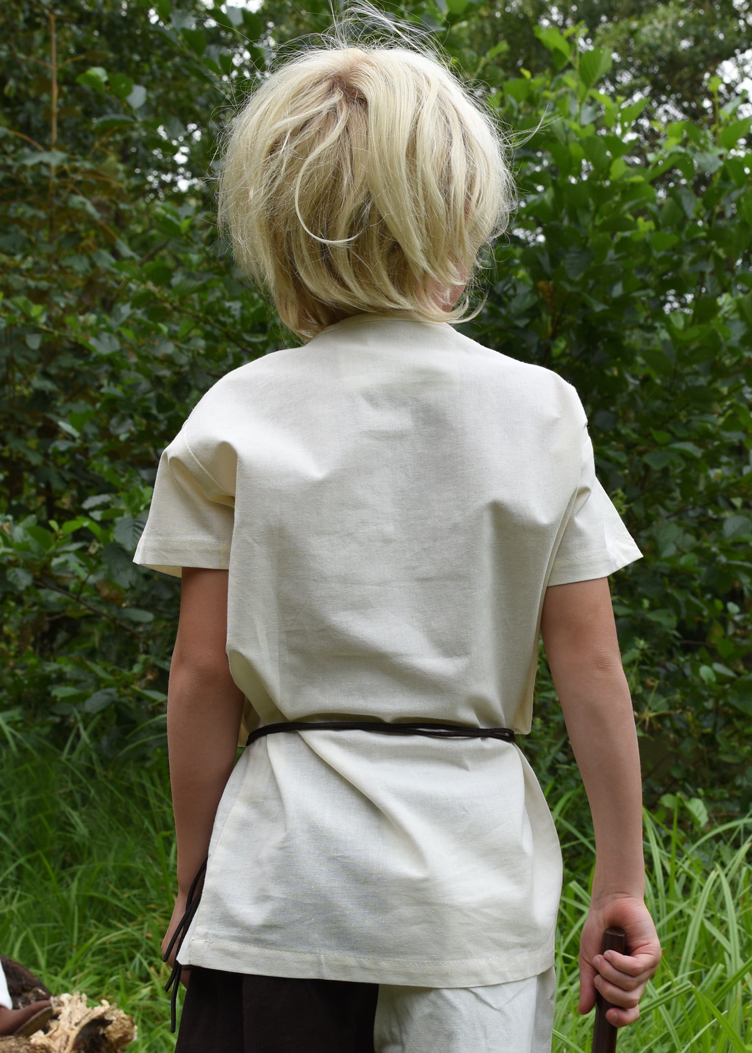 Imagen única de: Túnica Medieval Infantil Linus, Manga Corta, Natural