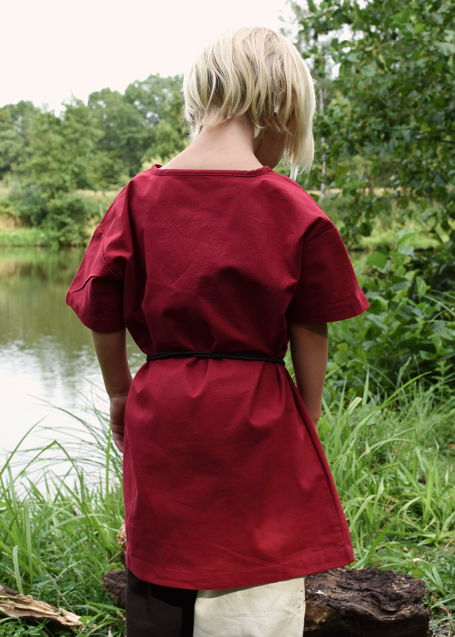 Imagen única de: Túnica Medieval Infantil Linus, Manga Corta, Rojo