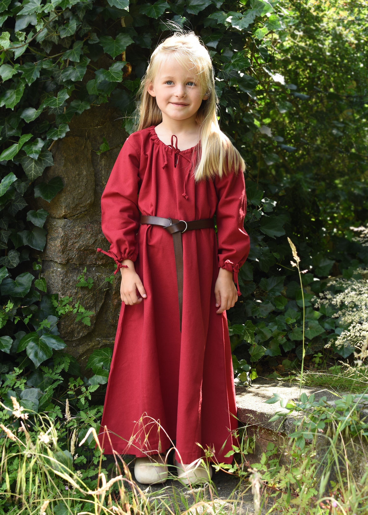 Imagen única de: Vestido Medieval Infantil, Vestido Interior Ana, Rojo