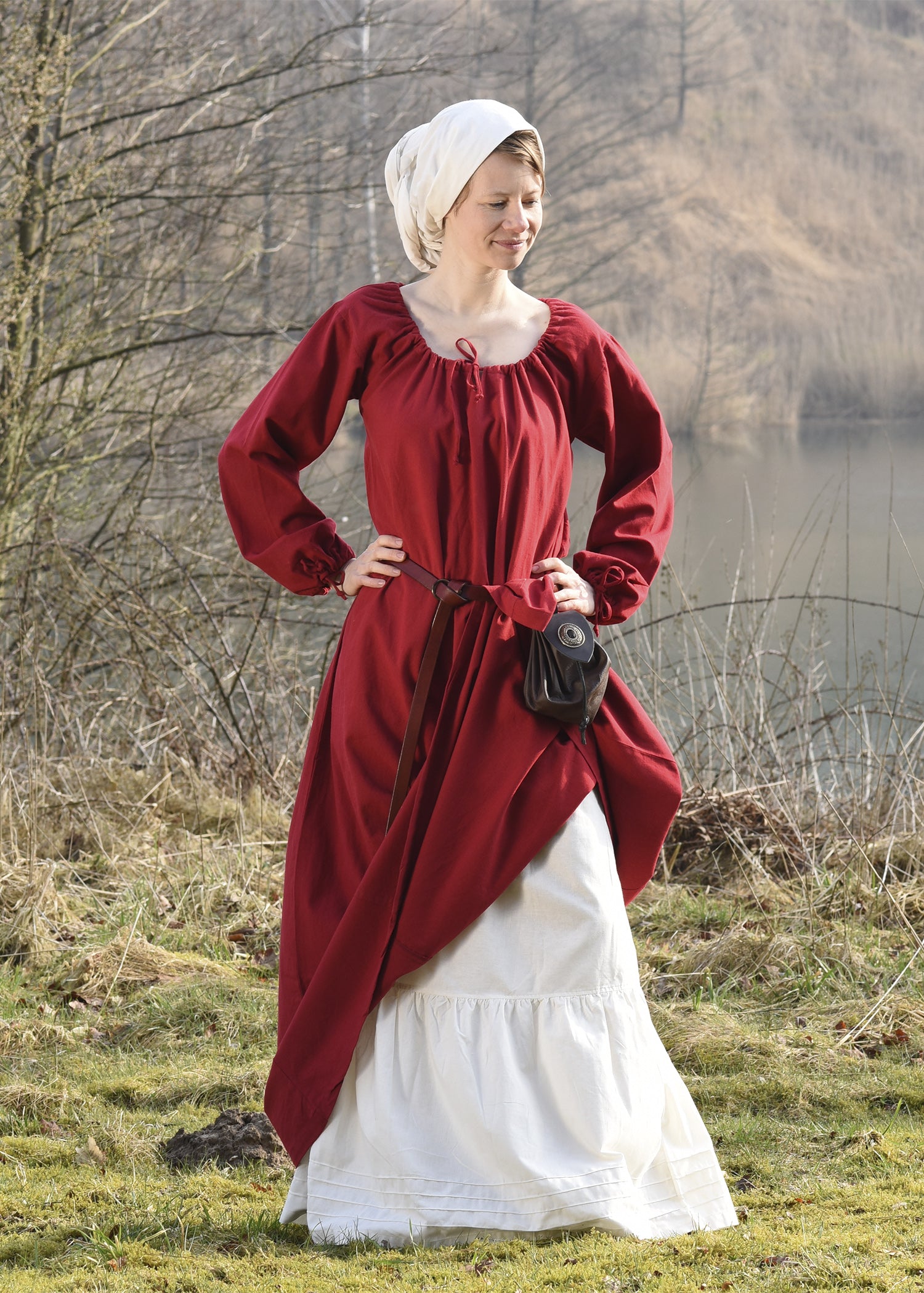 Imagen única de: Vestido Medieval, Vestido Interior Ana, Rojo.