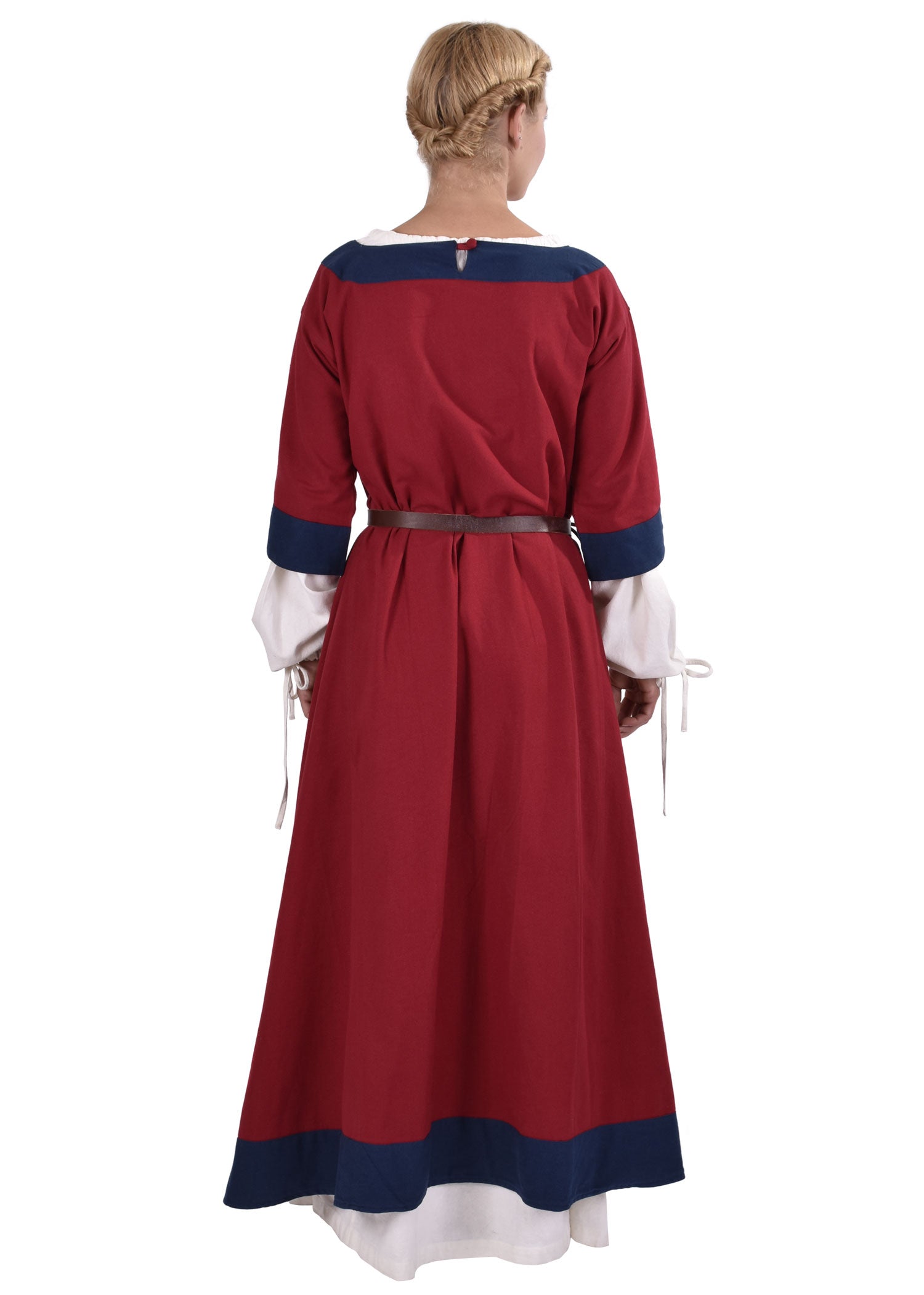 Imagen única de: Vestido Medieval Gudrun, Rojo/azul