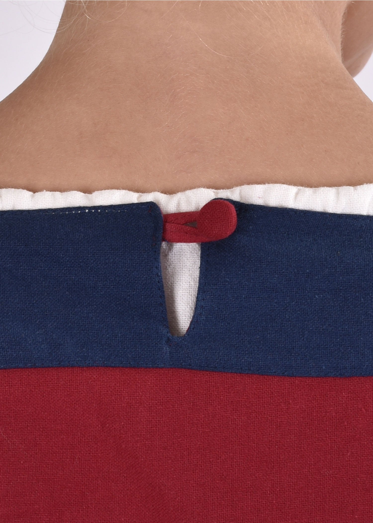 Imagen única de: Vestido Medieval Gudrun, Rojo/azul