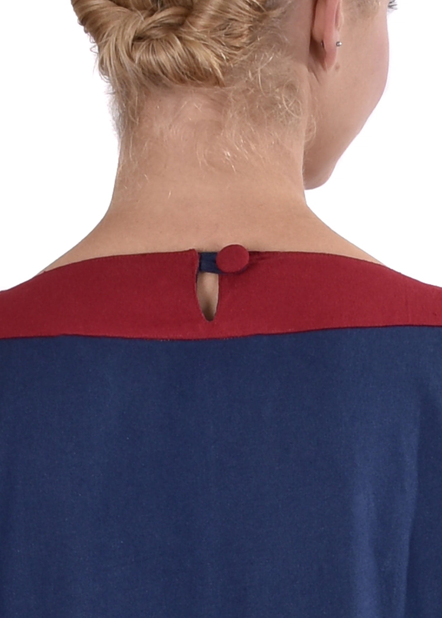 Imagen única de: Vestido Medieval Gudrun, Azul/rojo