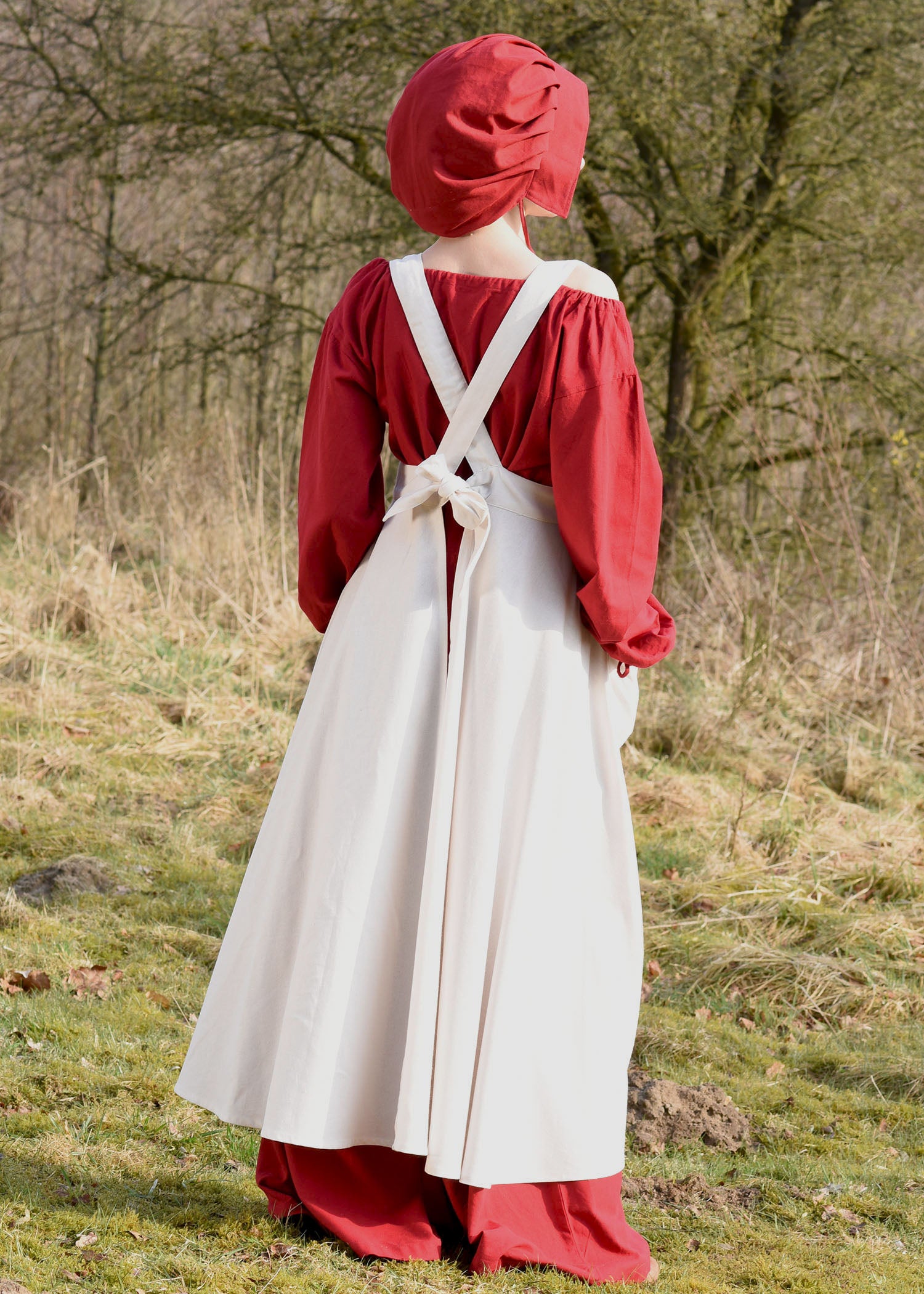 Imagen única de: Delantal Medieval Ruth, Natural, Talla Única
