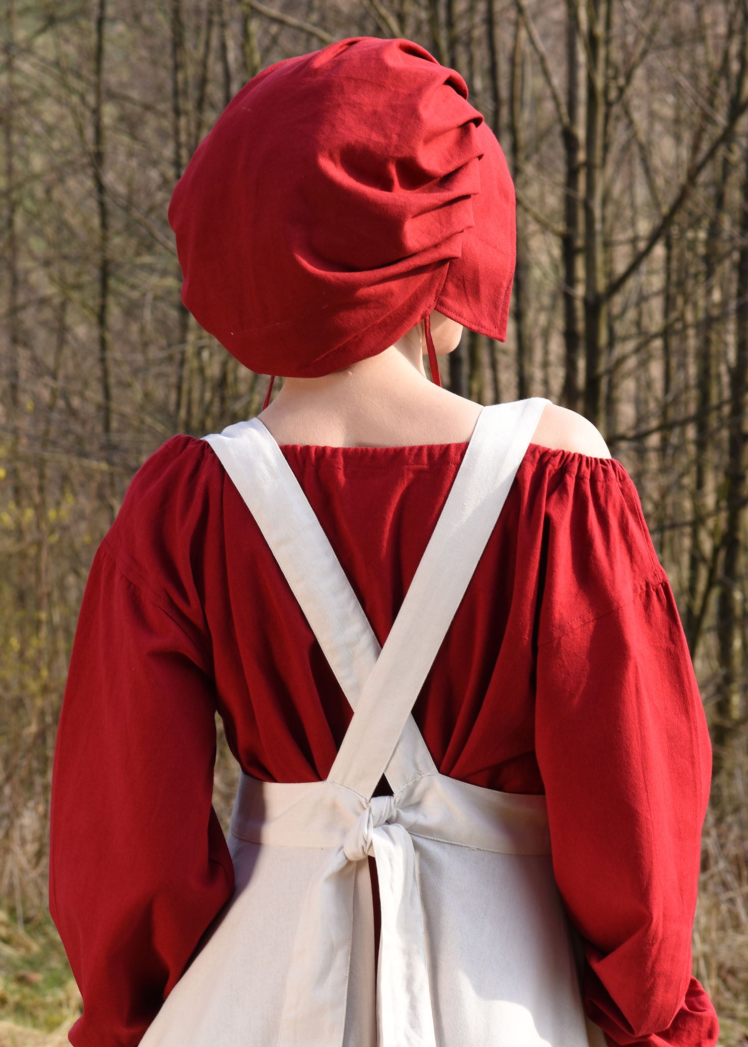 Imagen única de: Delantal Medieval Ruth, Natural, Talla Única
