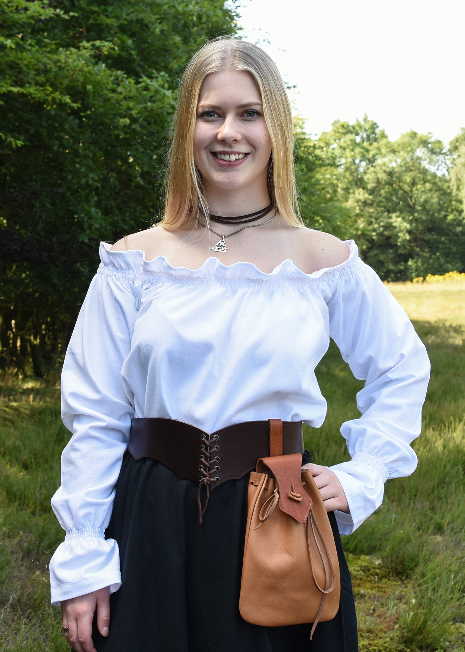 Imagen única de: Blusa Medieval Carmen, Blanca