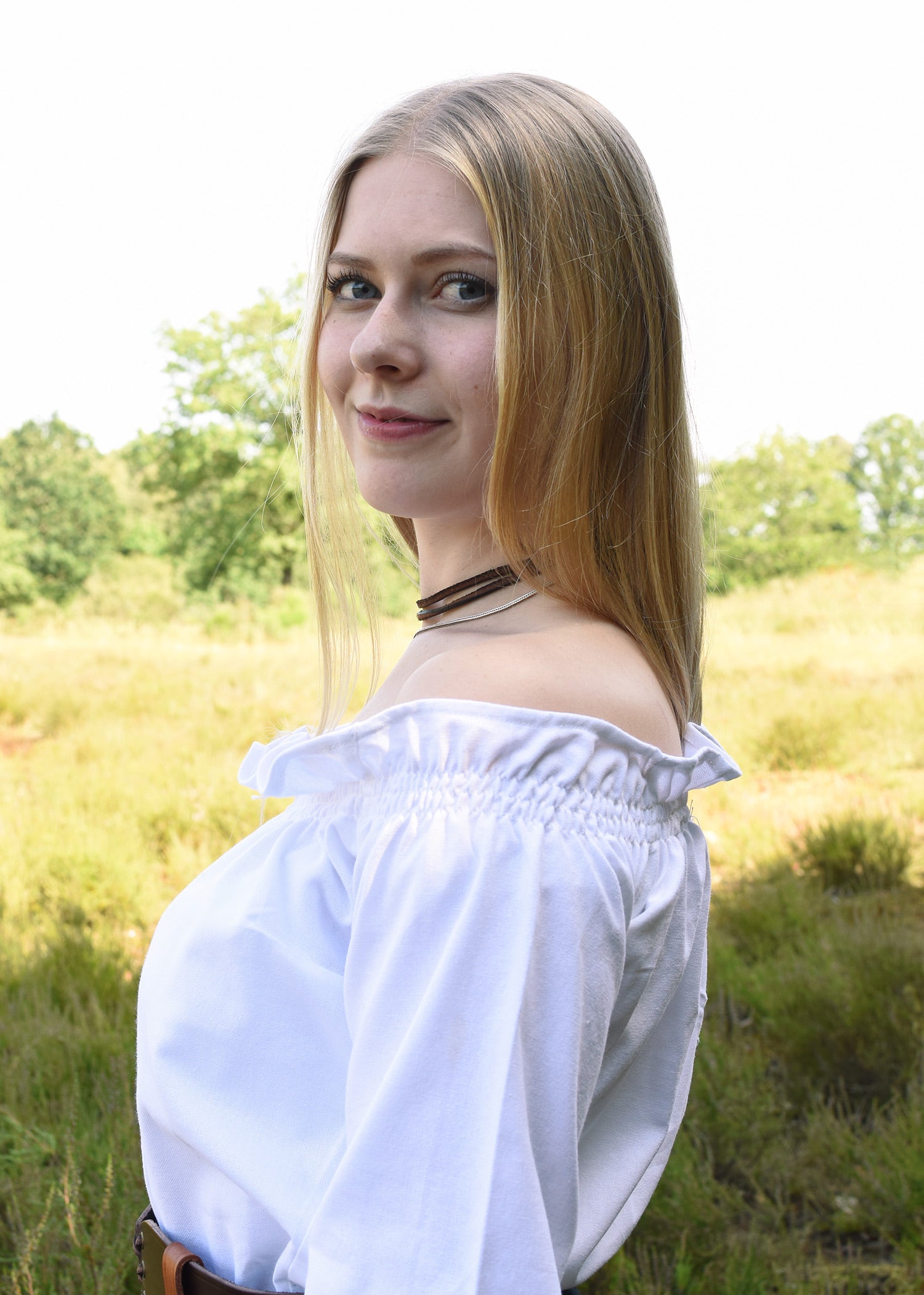 Imagen única de: Blusa Medieval Carmen, Blanca