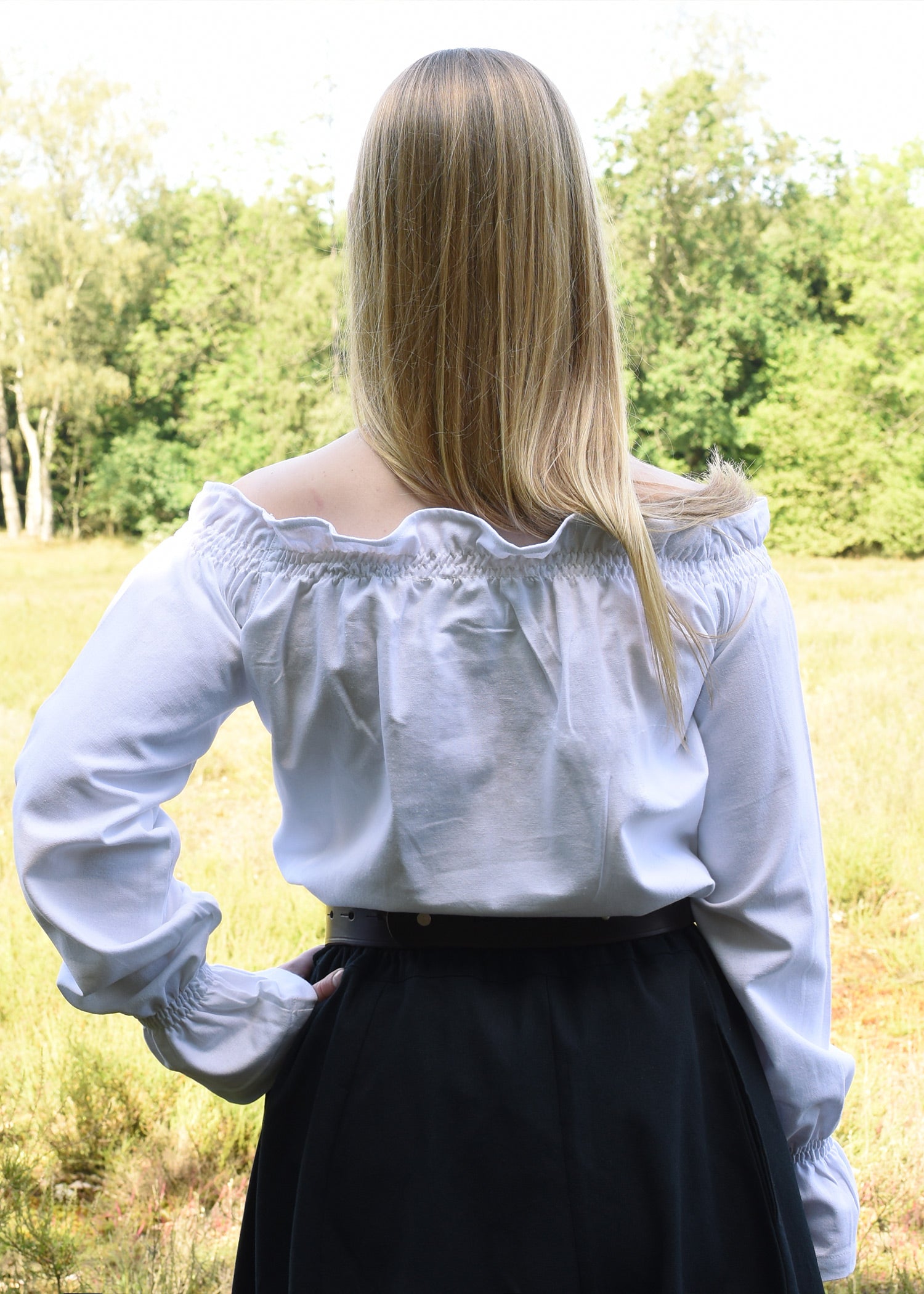 Imagen única de: Blusa Medieval Carmen, Blanca