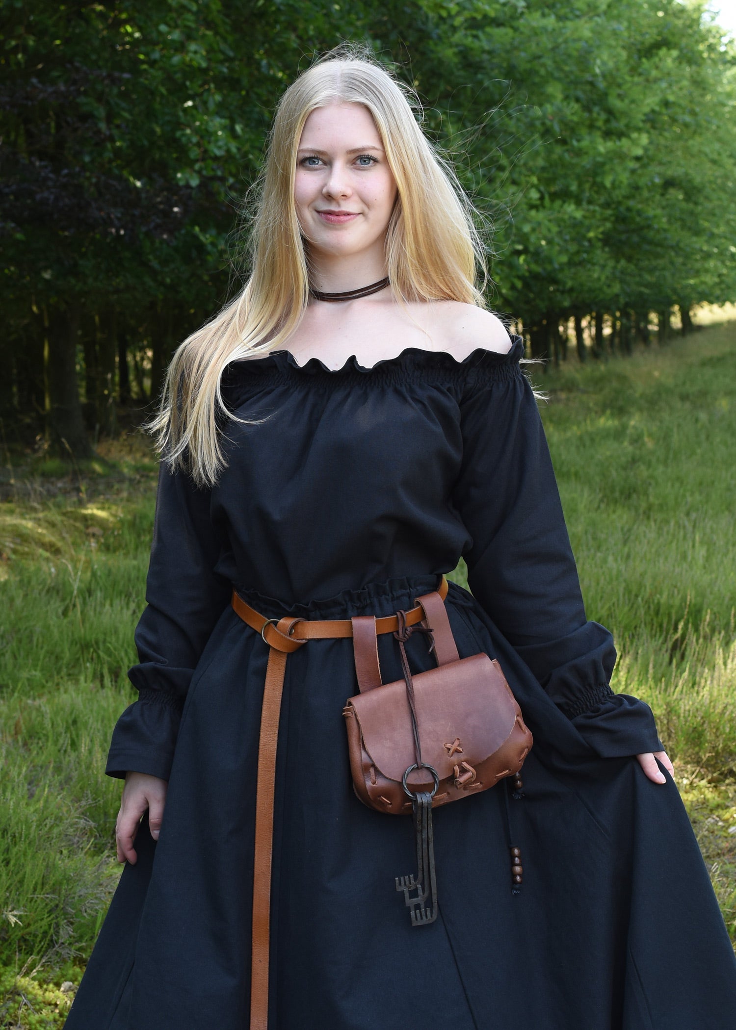 Imagen única de: Blusa Medieval Carmen, Negra