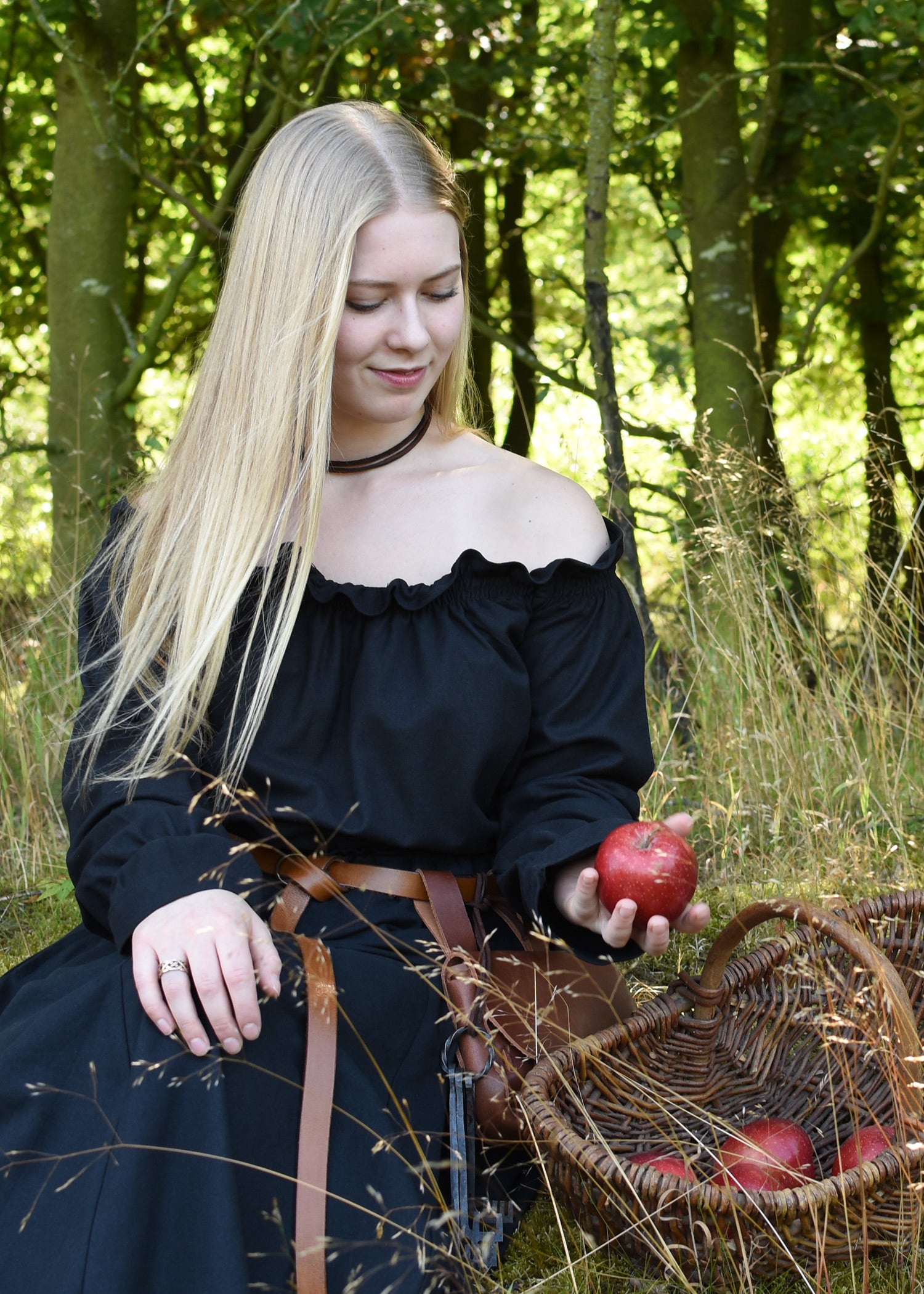 Imagen única de: Blusa Medieval Carmen, Negra