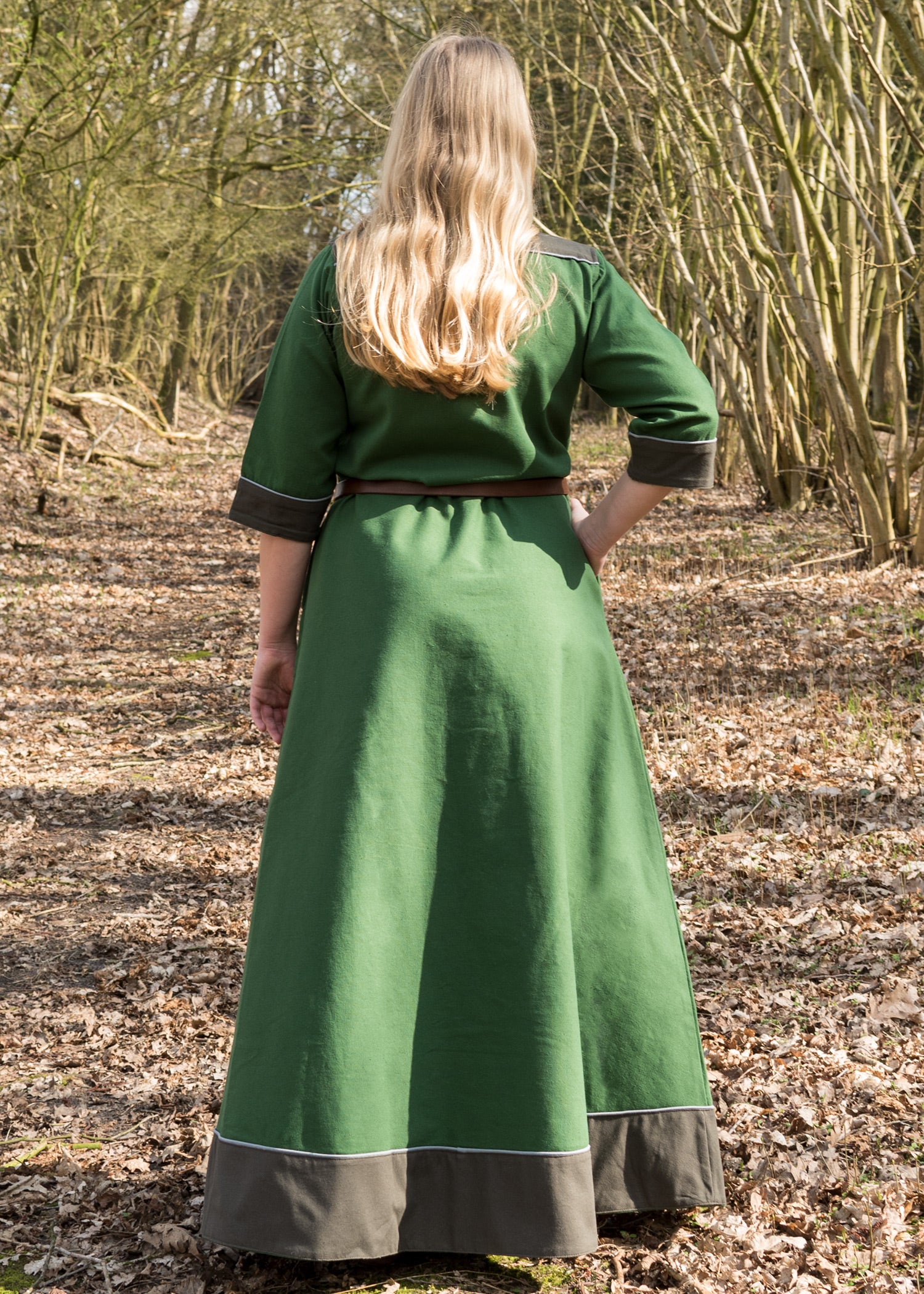 Imagen única de: Vestido Medieval Gesine De Lona, Verde