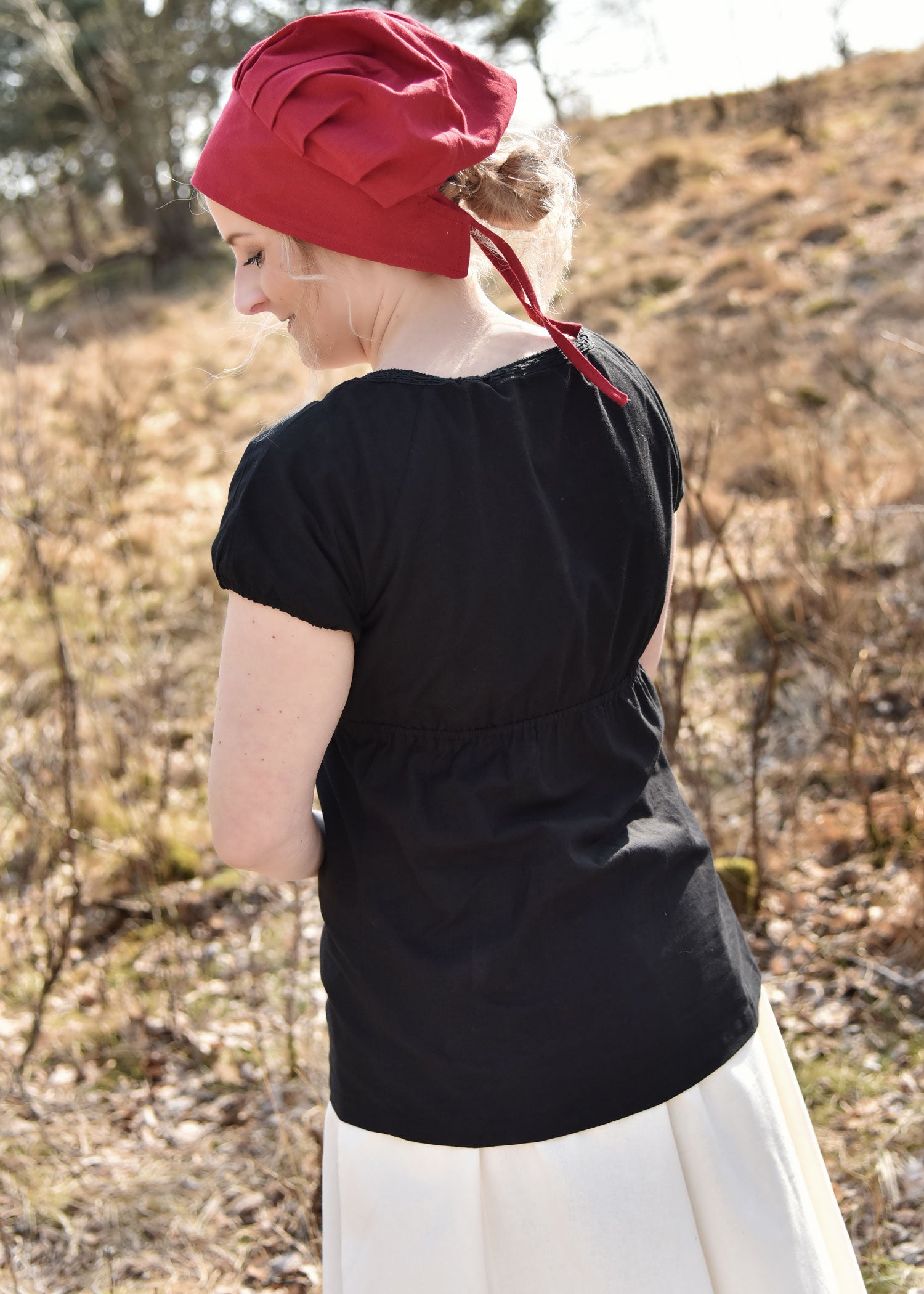 Imagen única de: Blusa Medieval De Manga Corta Aren, Negro 4