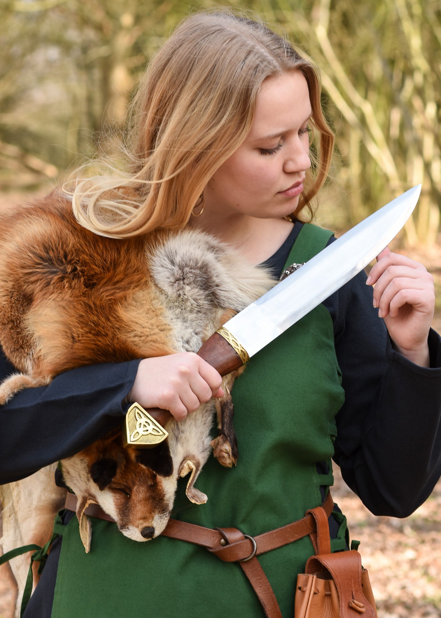 Imagen única de: Sobrevestido Vikingo, Vestido Tipo Pichi Tinna, Verde