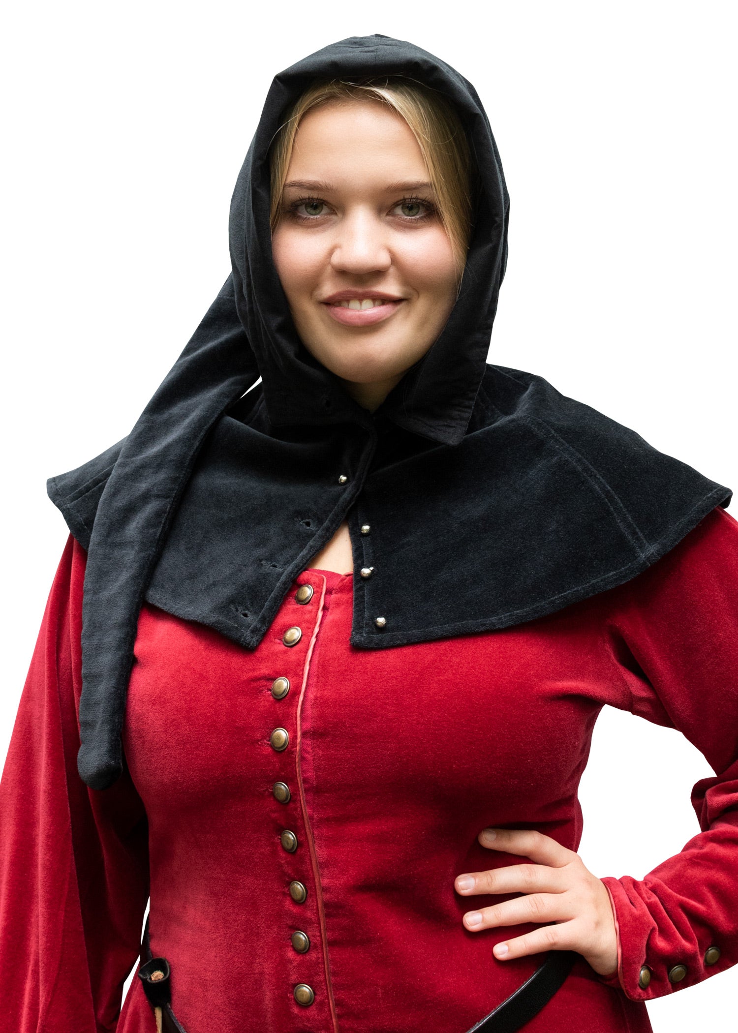 Imagen única de: Gugel Medieval De Terciopelo Mirella, Varios Colores