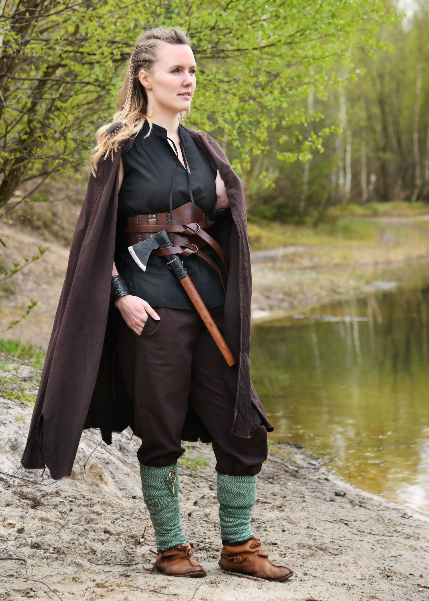 Imagen única de: Blusa Medieval Sin Mangas Levke, Negro 4